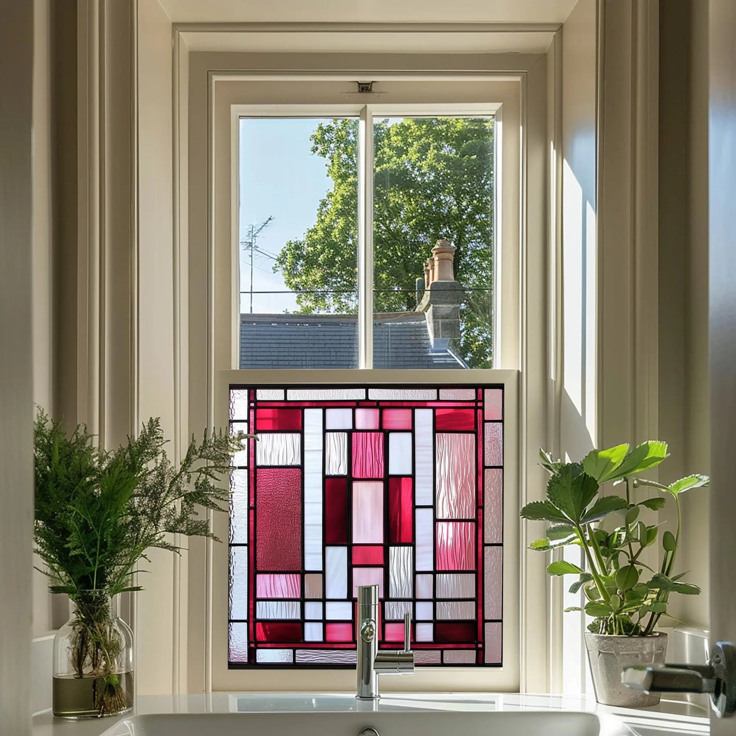 Ozieri Stained Glass Window Film - Transform Your Space Creative Windows