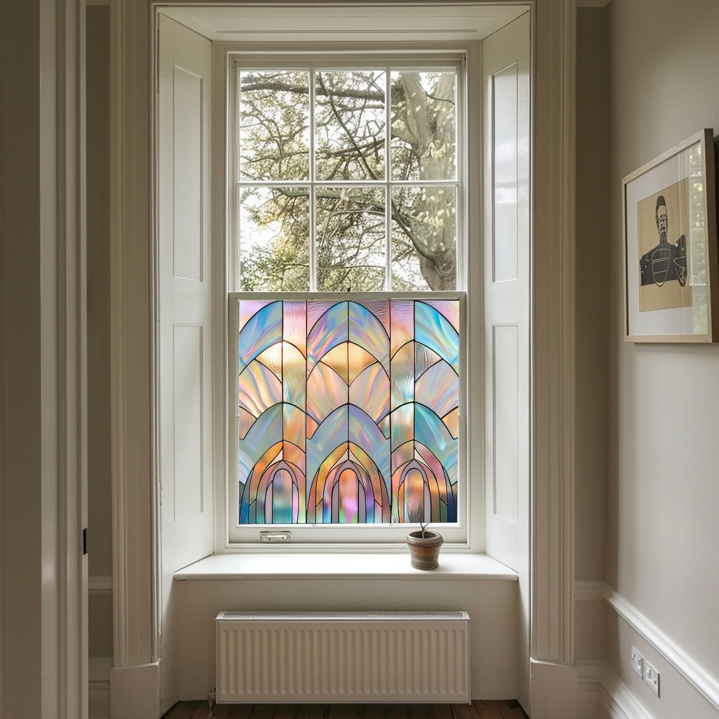 Window Film, Privacy Window Film, Art Deco Window Film, Decorative Window Film, Window, Front Door Window Film, Stained Glass Window Film Creative Windows
