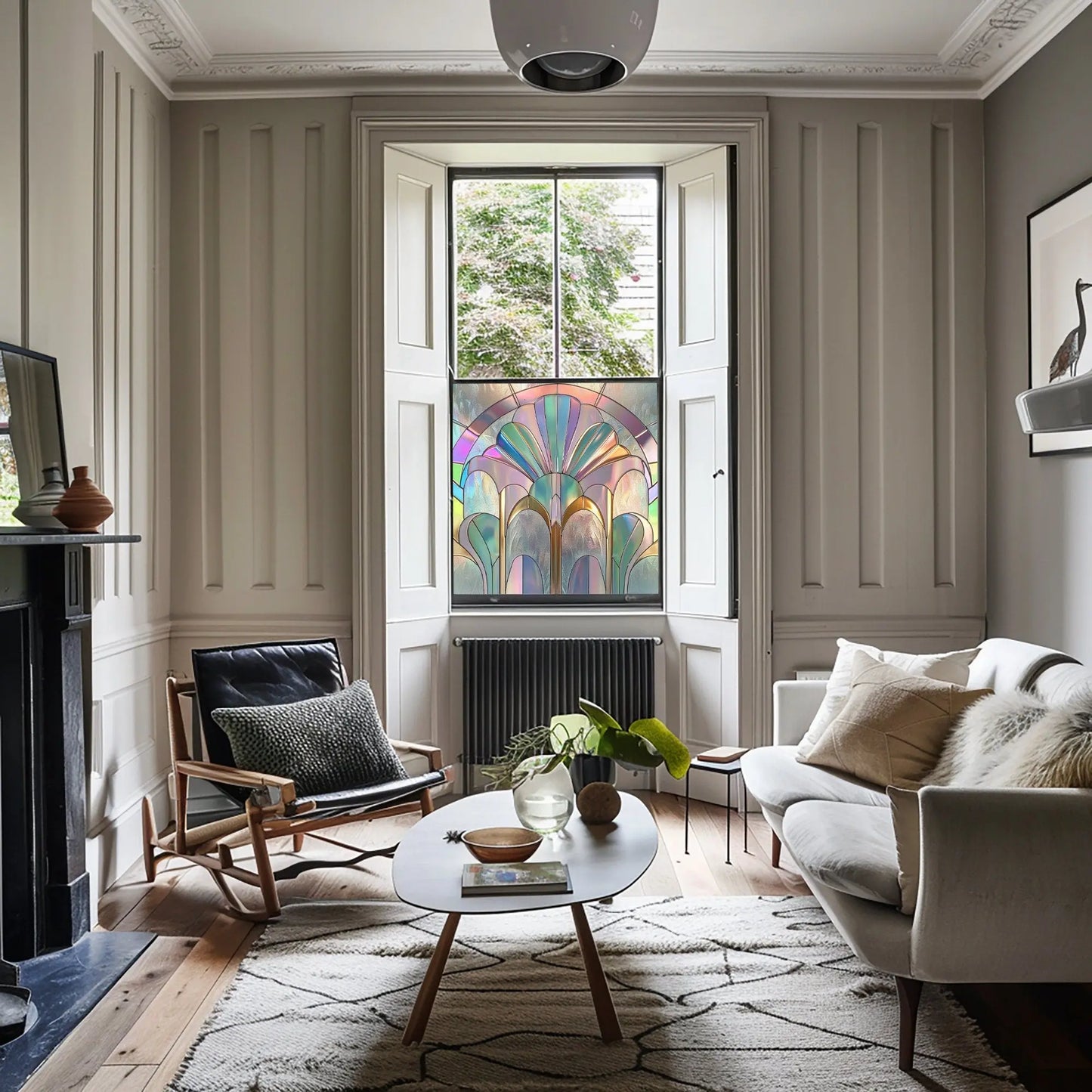 Longano Privacy Stained Glass Window Film Creative Windows