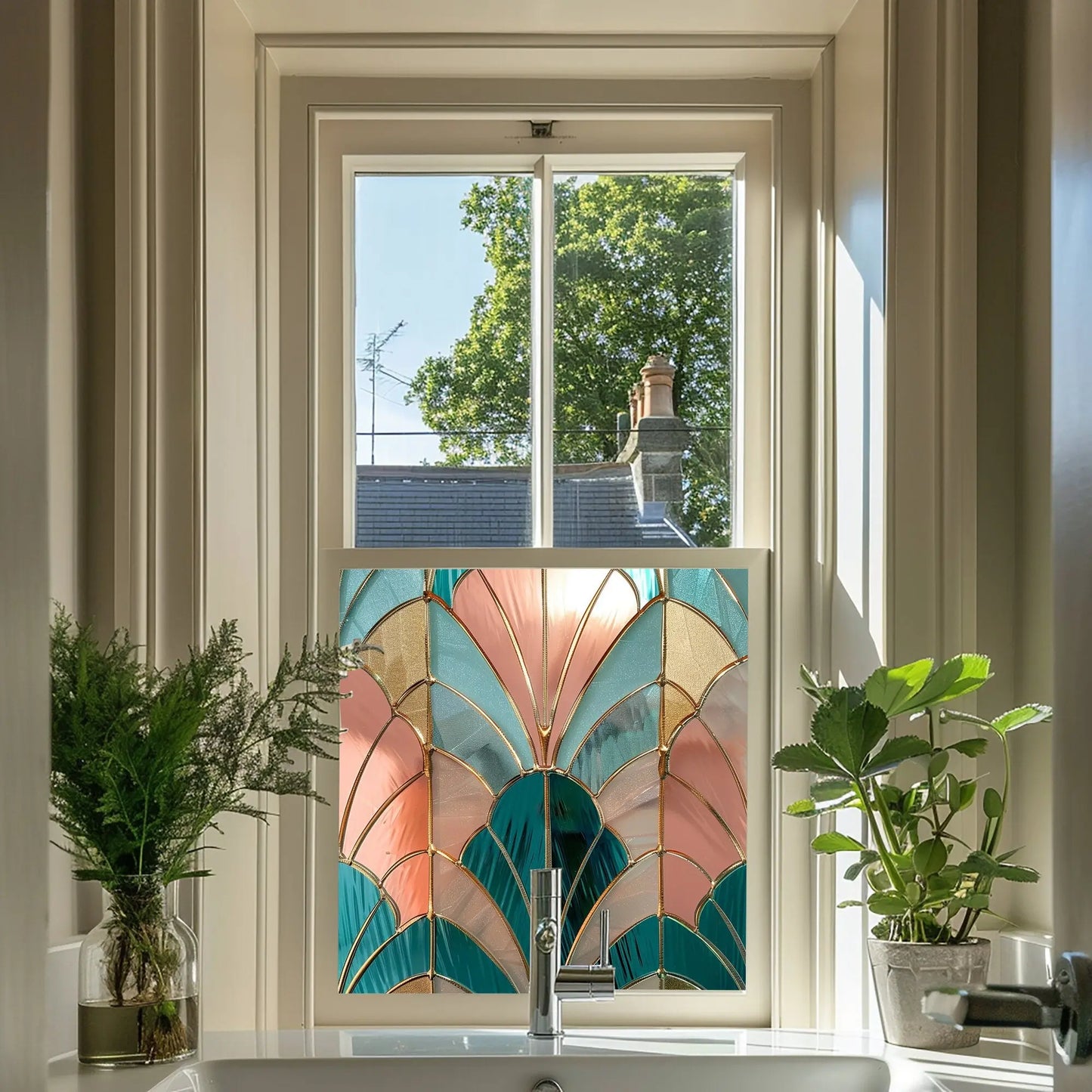 Veglie Stained Glass Privacy Window Film Creative Windows