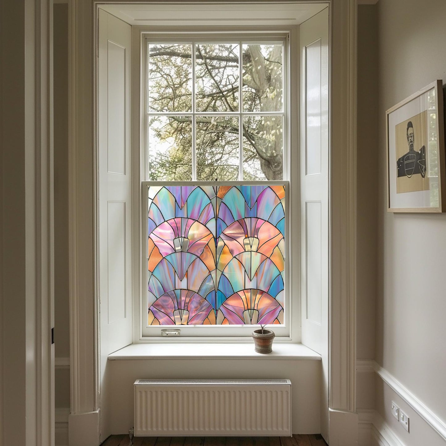 Art Deco Window Film, Privacy Window Film, Window Film, Decorative Window Film, Patterned Window Film, Coloured Window Film, Stained Glass Creative Windows