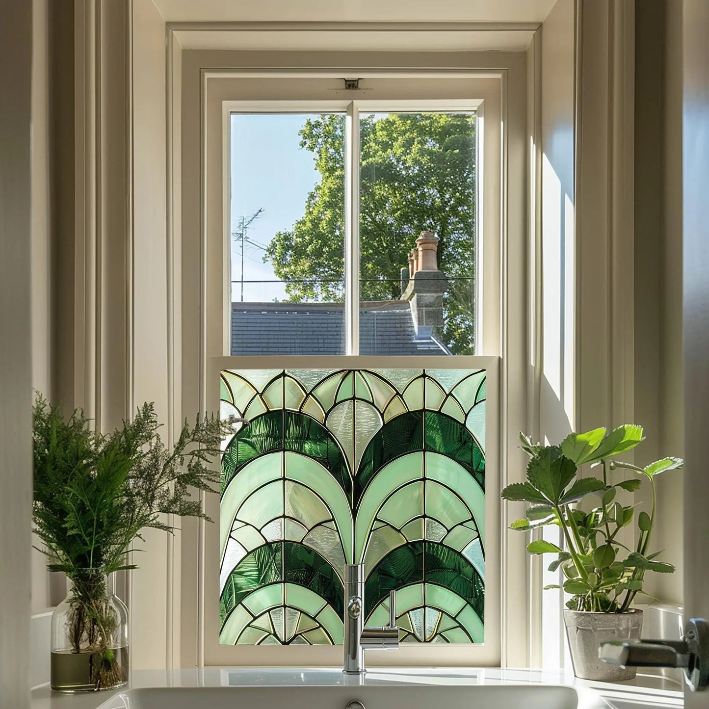 Menfi Privacy Stained Glass Window Film Creative Windows