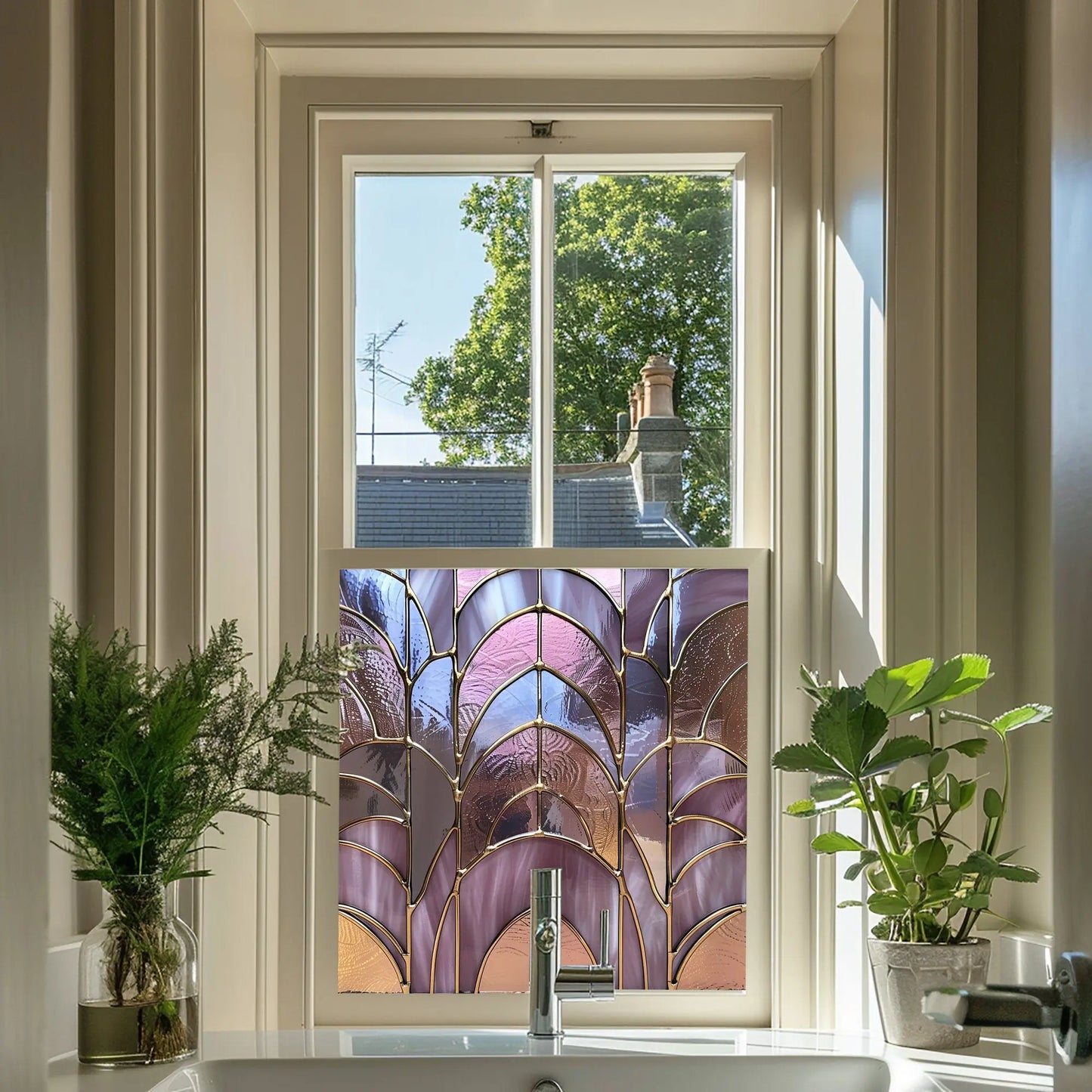 Zocca Privacy Stained Glass Window Film Creative Windows