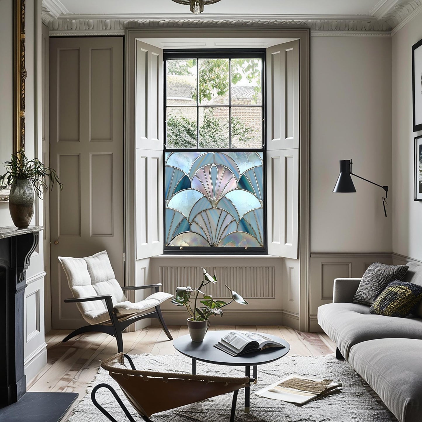 Art Deco Window Film, Privacy Window Film, Window Film, Decorative Window Film, Patterned Window Film, Coloured Window Film, Stained Glass Creative Windows