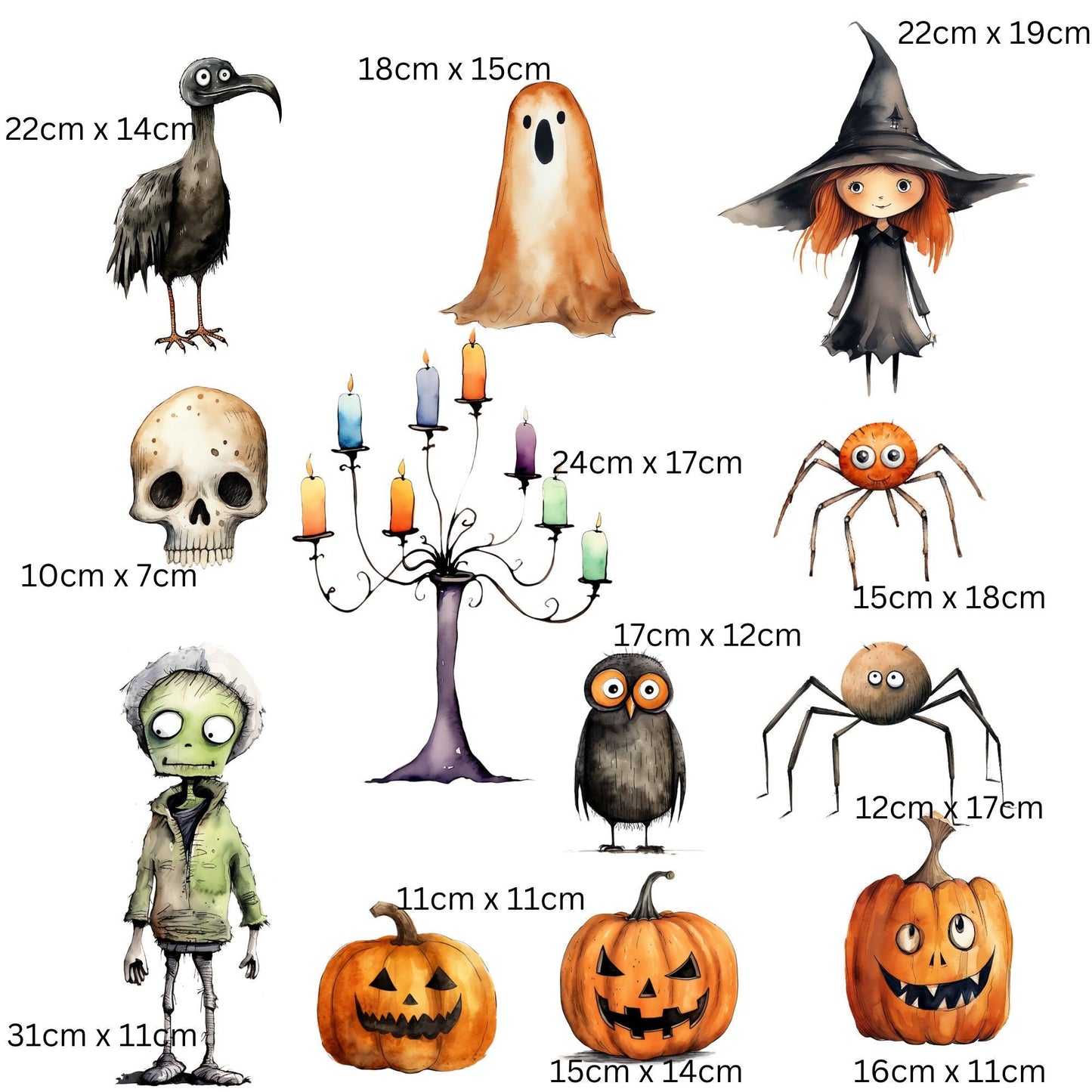 Double-Sided Reusable Halloween Window Stickers Creative Windows