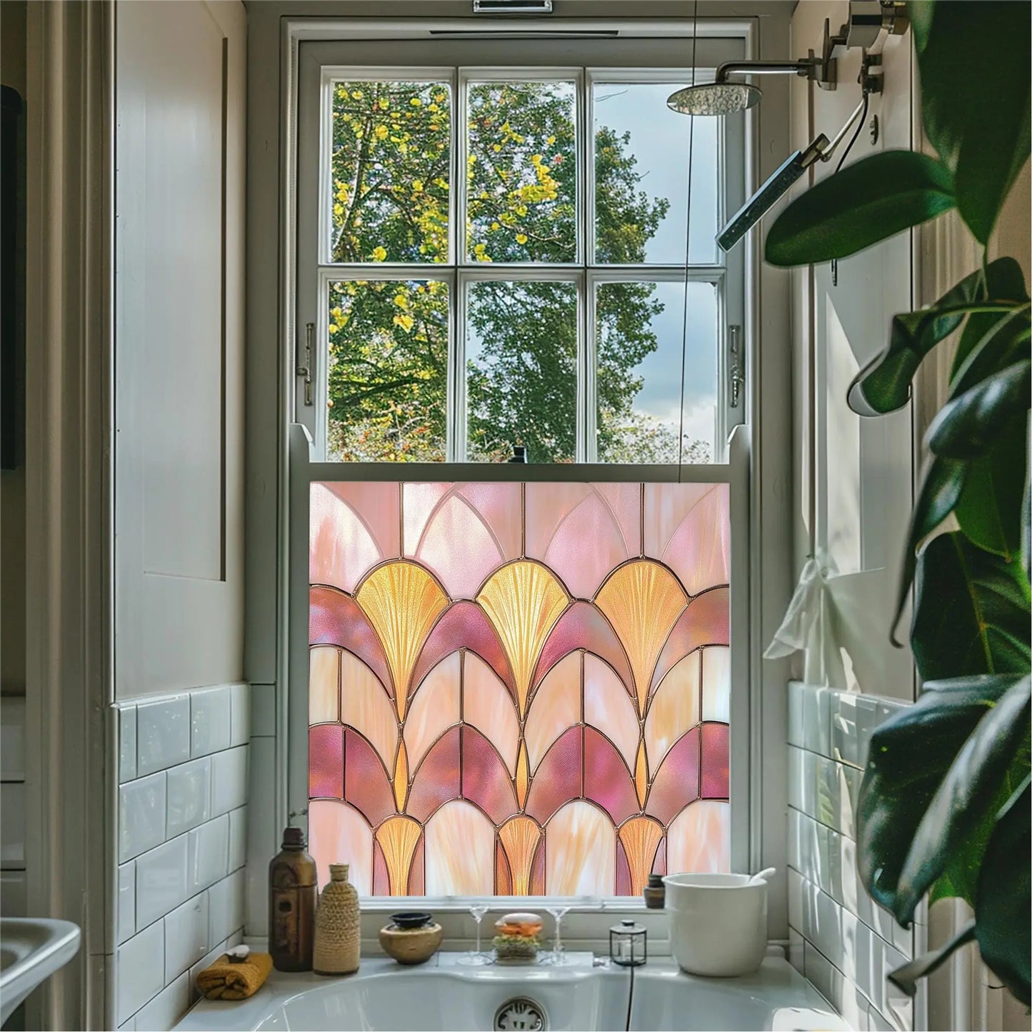 Oratino Stained Glass Privacy Window Film Creative Windows