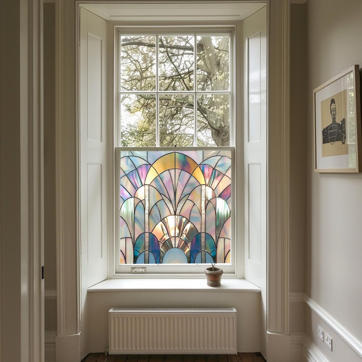 Window Film, Privacy Window Film, Art Deco Window Film, Decorative Window Film, Window, Front Door Window Film, Stained Glass Window Film Creative Windows