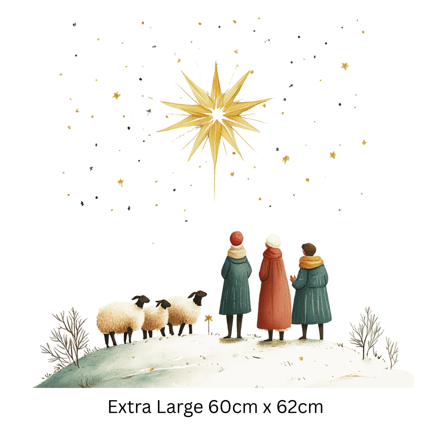 Three Kings Nativity Window Cling: Reusable Christmas Window Sticker Creative Windows