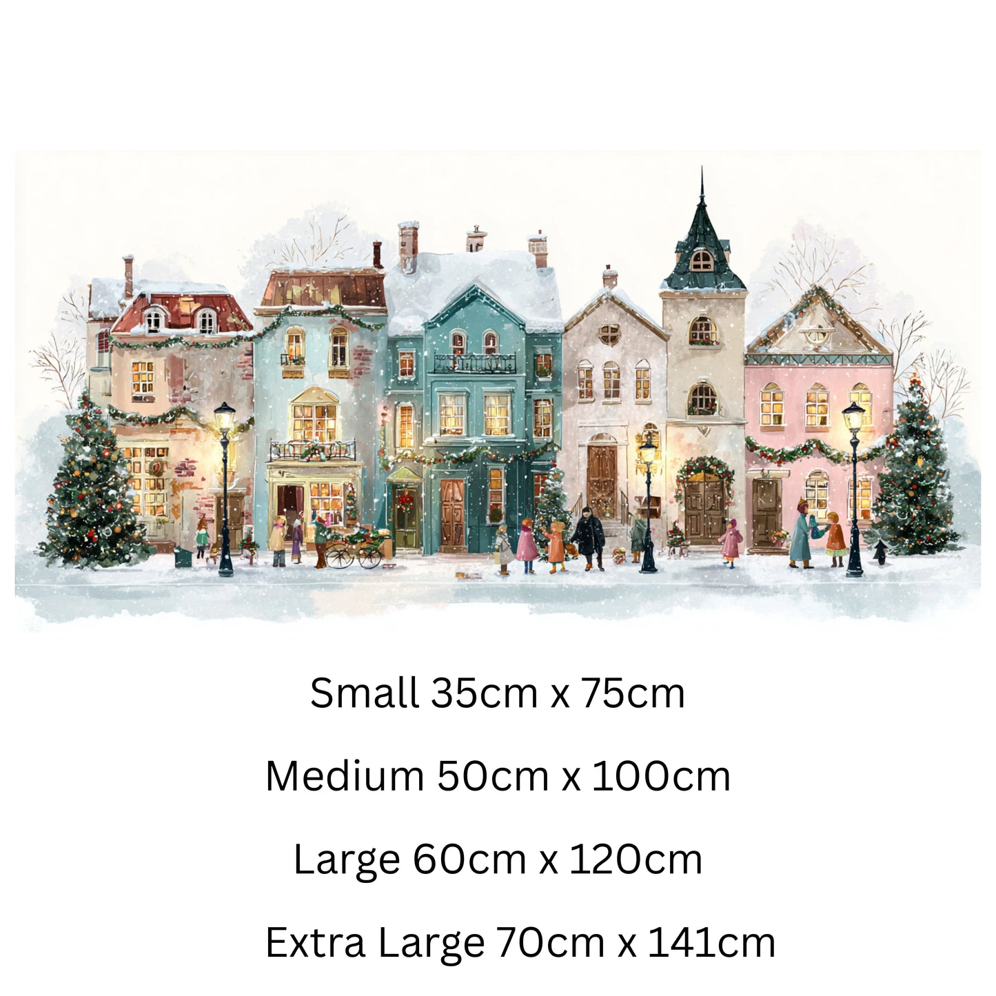 Christmas Village Window Sticker Creative Windows