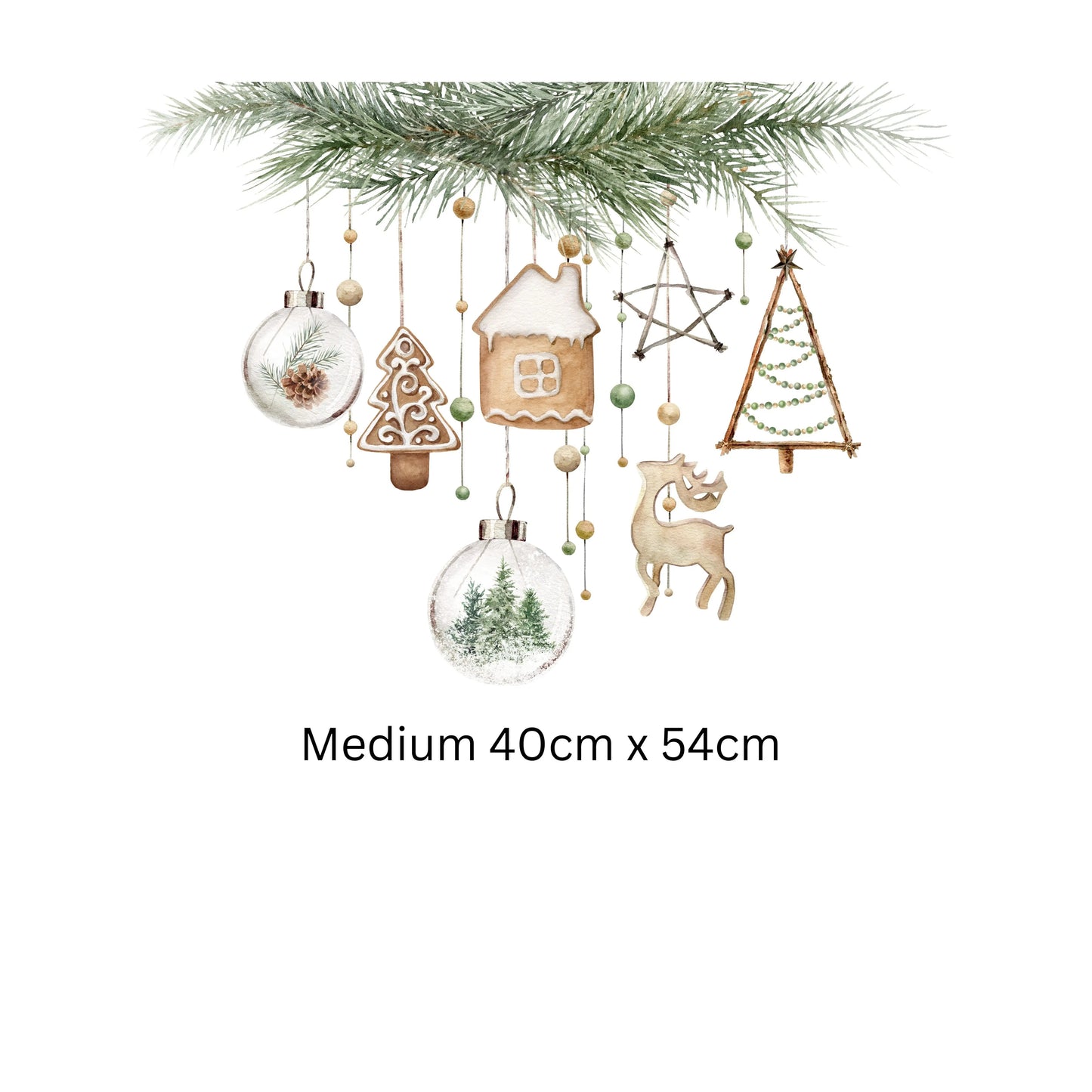 Cosy Winter Christmas Window Sticker – Scandinavian Ornament Design Creative Windows