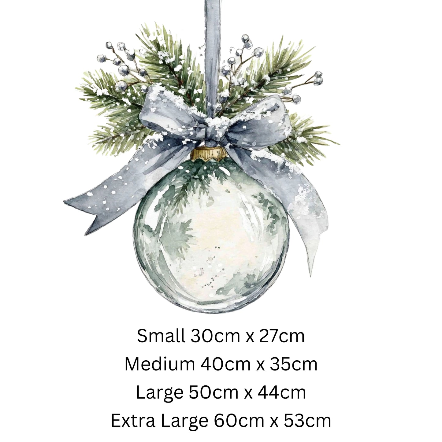 Elegant Frosted Bauble Christmas Window Sticker Creative Windows