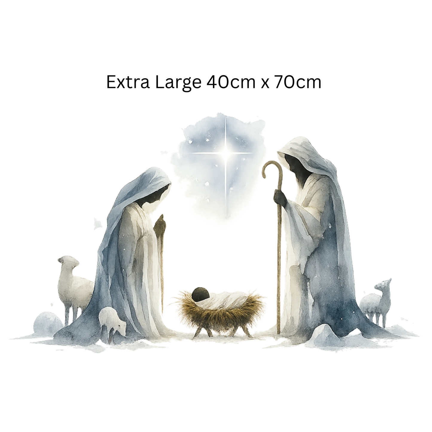 Nativity Window Cling: Reusable Double-Sided Christmas Decoration Creative Windows