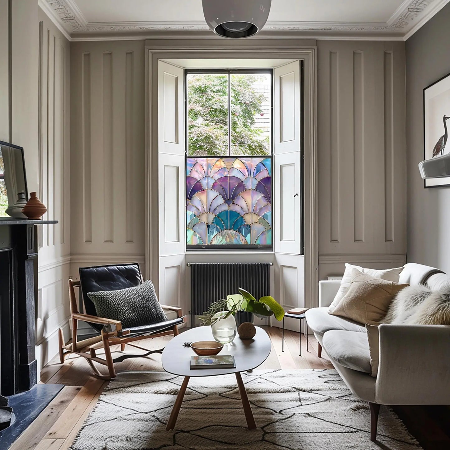 Lodrino Stained Glass Privacy Window Film Creative Windows