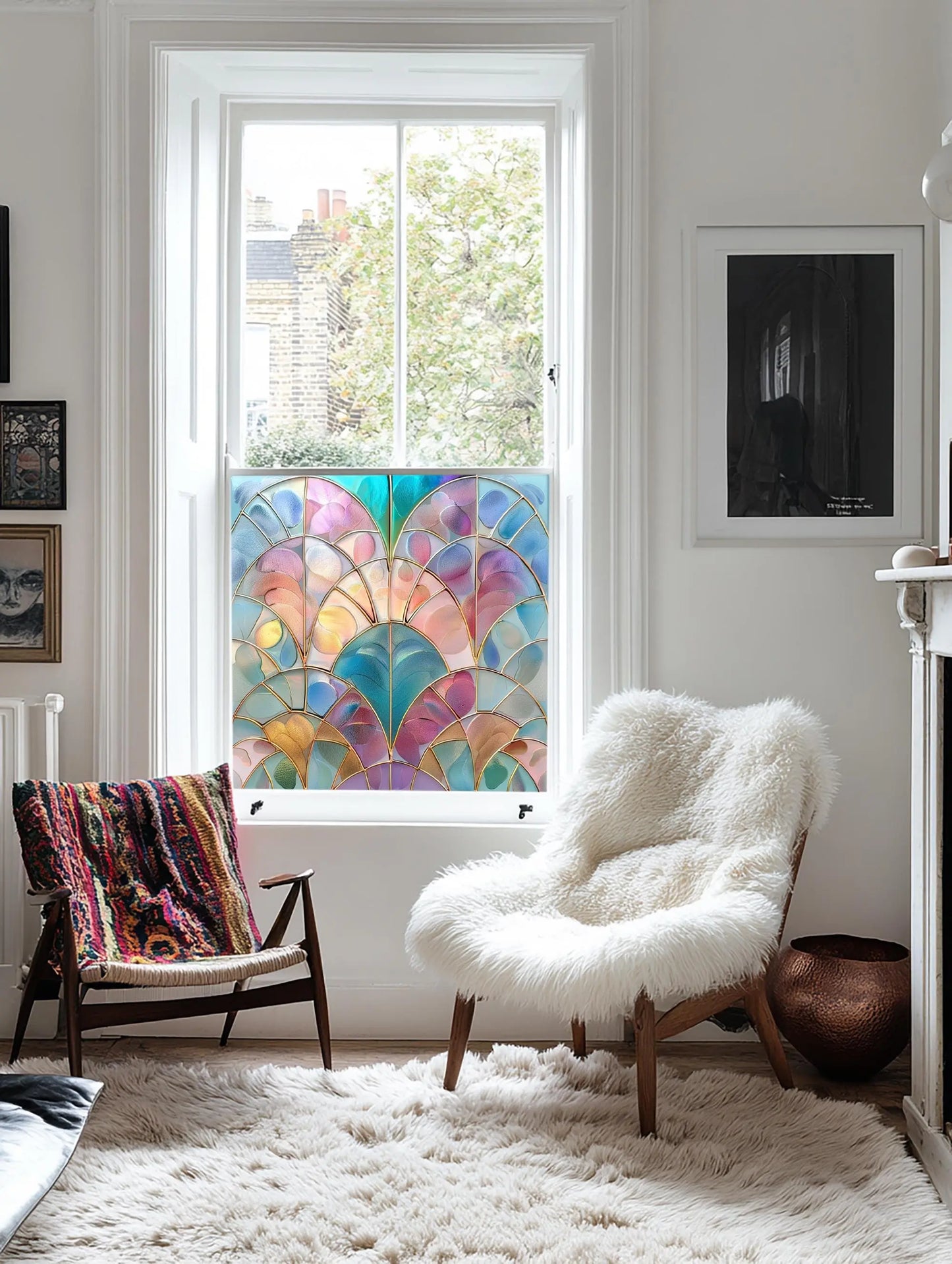 Anzi Stained Glass Privacy Window Film Creative Windows