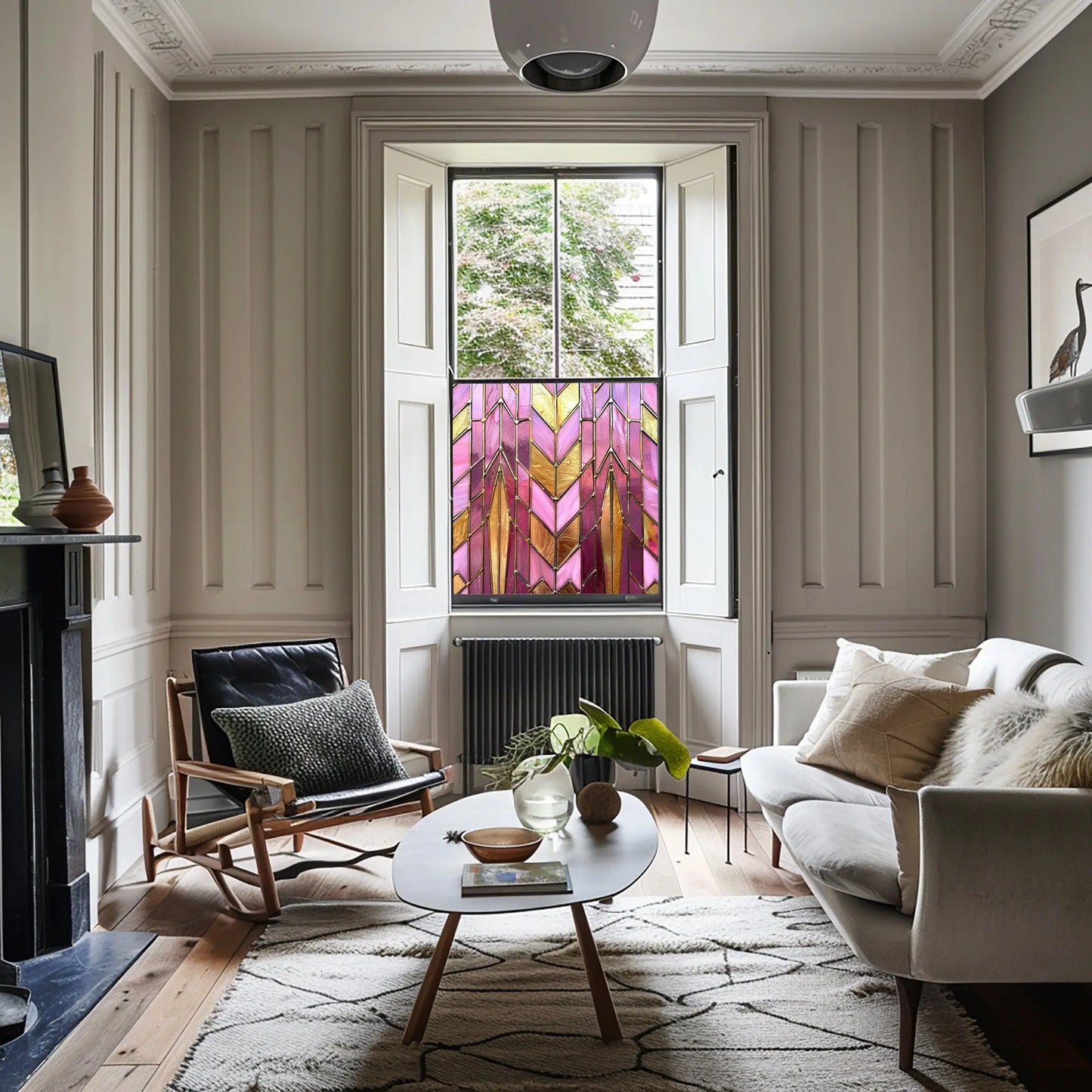 Oniferi Stained Glass Privacy Window Film Creative Windows