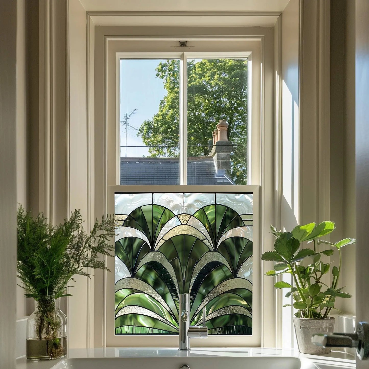 Sutera Privacy Stained Glass Window Film Creative Windows