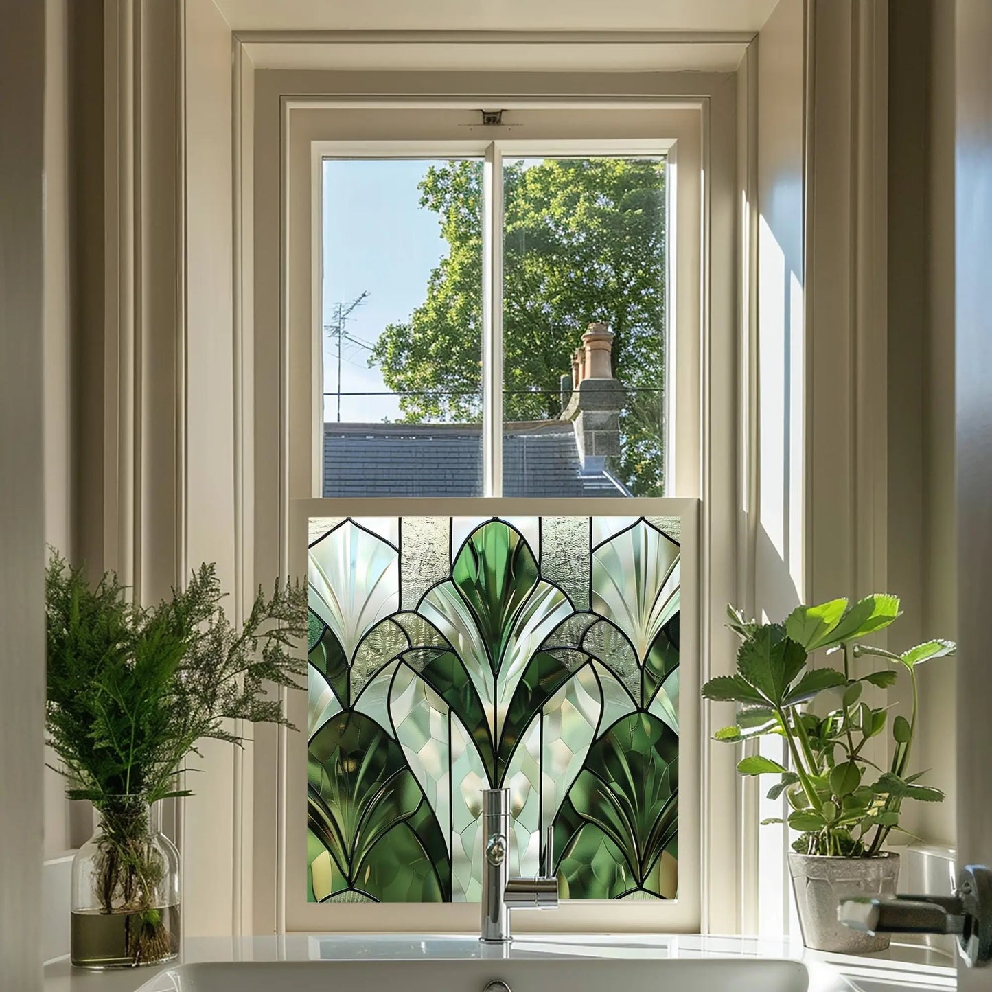 Pulsano Privacy Stained Glass Window Film Creative Windows