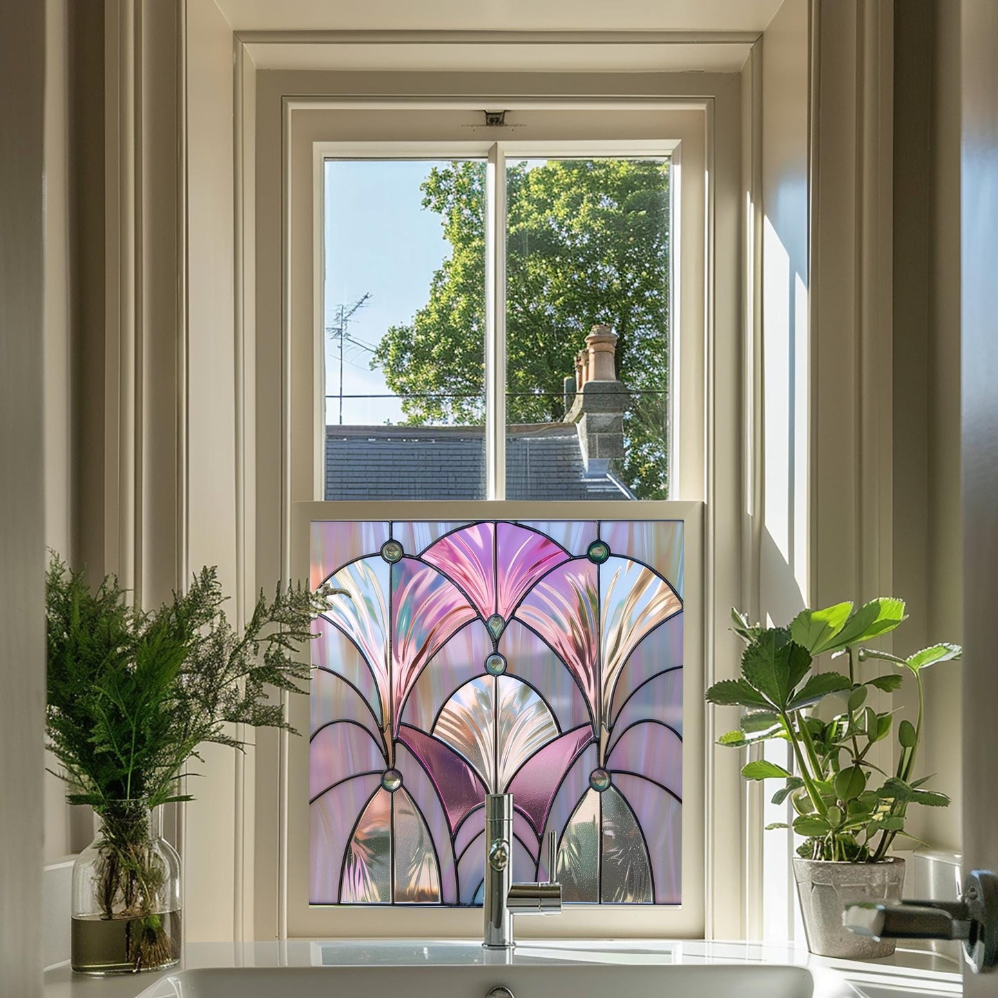 Art Deco Window Film, Privacy Window Film, Window Film, Decorative Window Film, Patterned Window Film, Coloured Window Film, Stained Glass Creative Windows