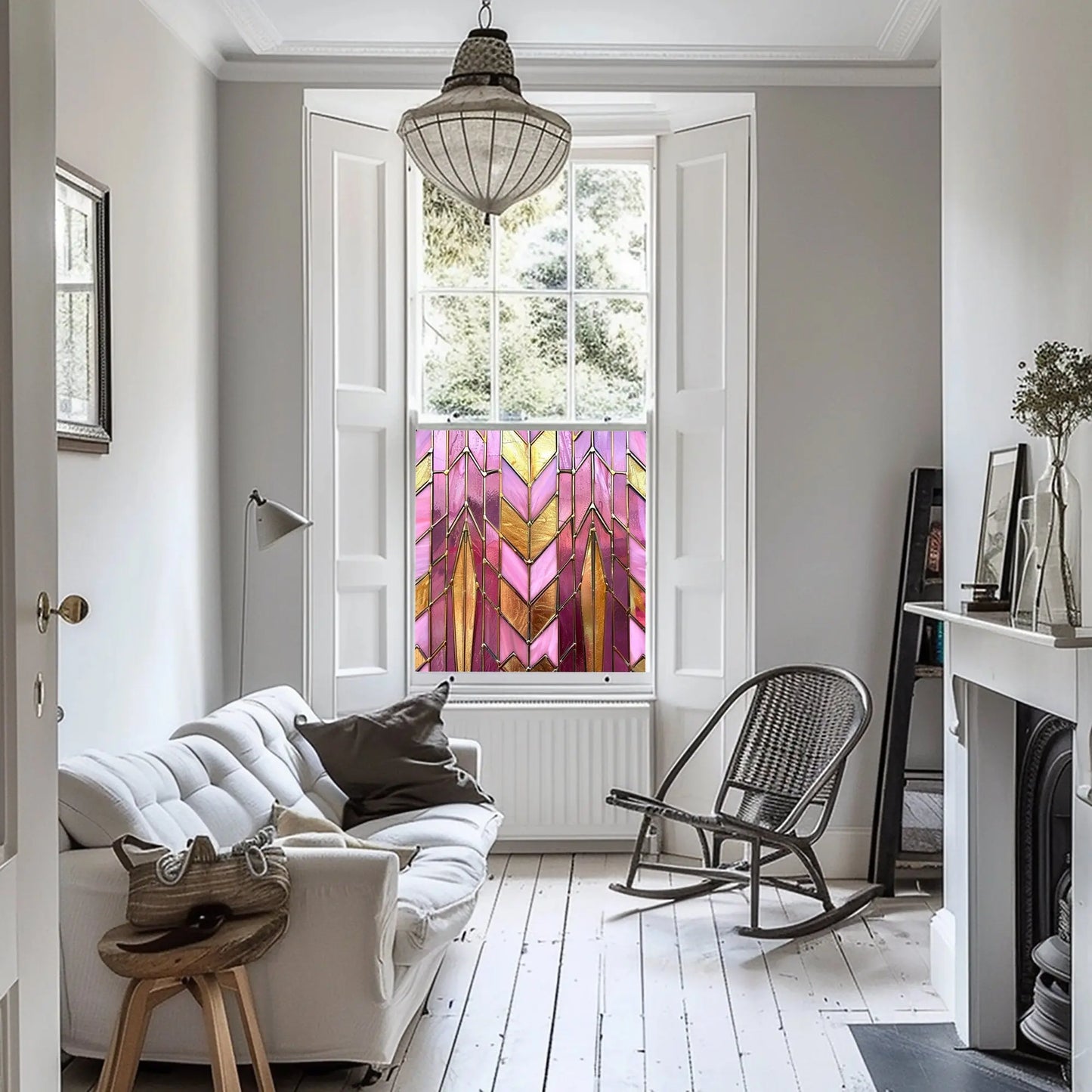 Oniferi Stained Glass Privacy Window Film Creative Windows