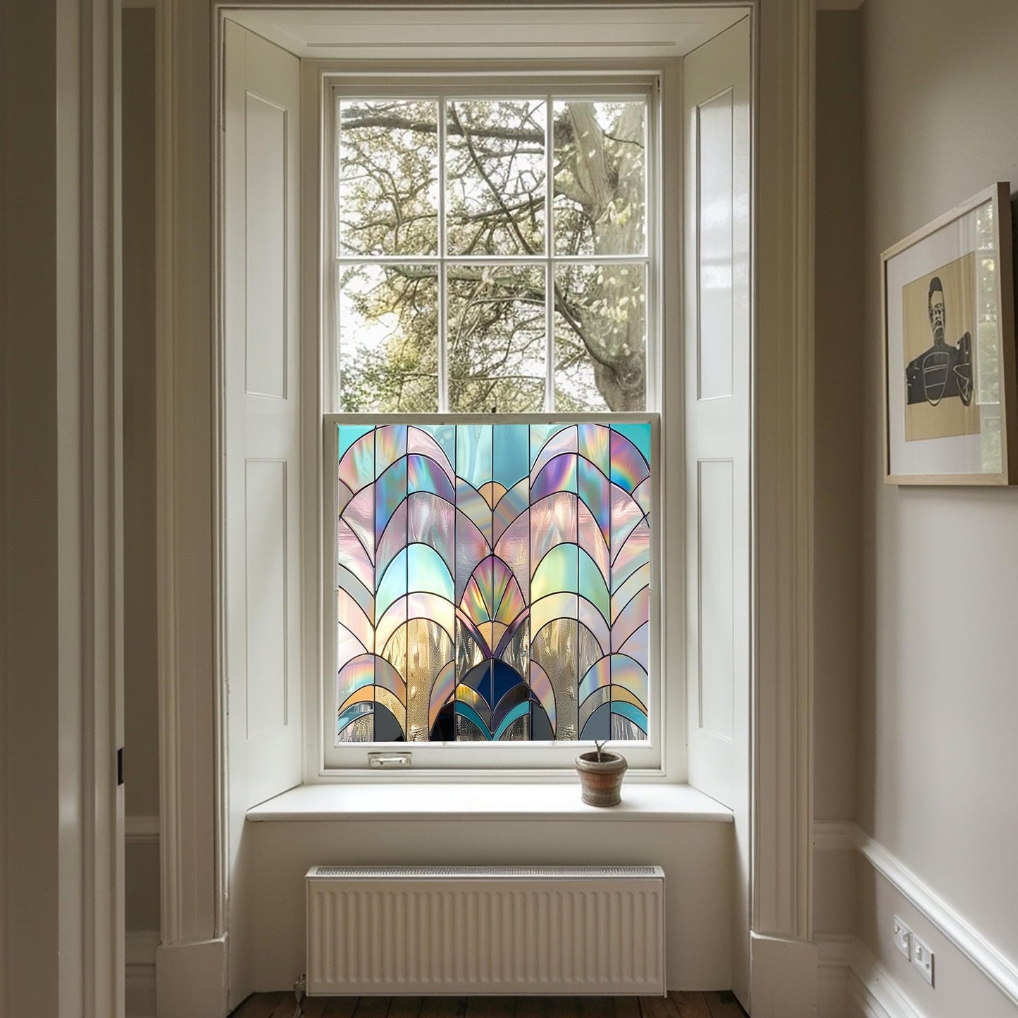 Window Film, Privacy Window Film, Art Deco Window Film, Decorative Window Film, Window, Front Door Window Film, Stained Glass Window Film Creative Windows