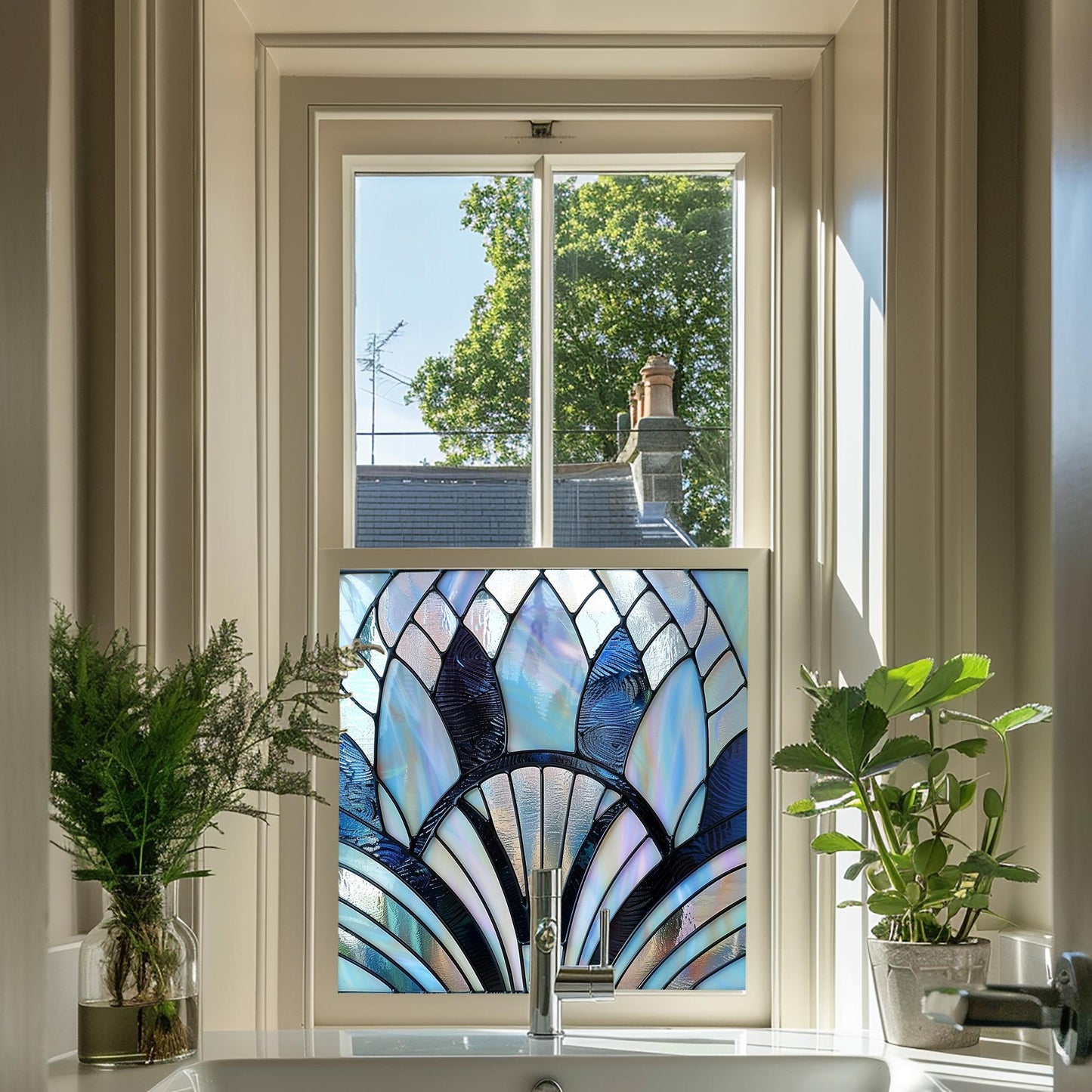 Art Deco Window Film, Privacy Window Film, Window Film, Decorative Window Film, Patterned Window Film, Coloured Window Film, Stained Glass Creative Windows
