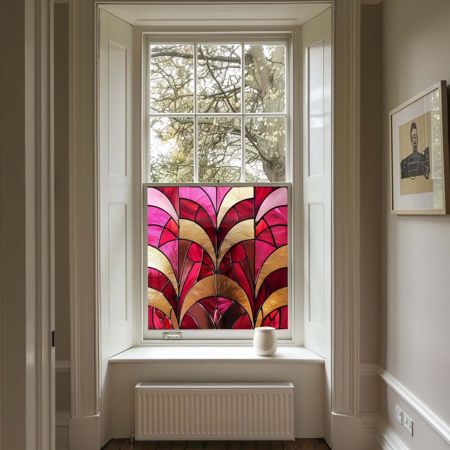 Window Film, Privacy Window Film, Art Deco Window Film, Decorative Window Film, Window, Front Door Window Film, Stained Glass Window Film Creative Windows