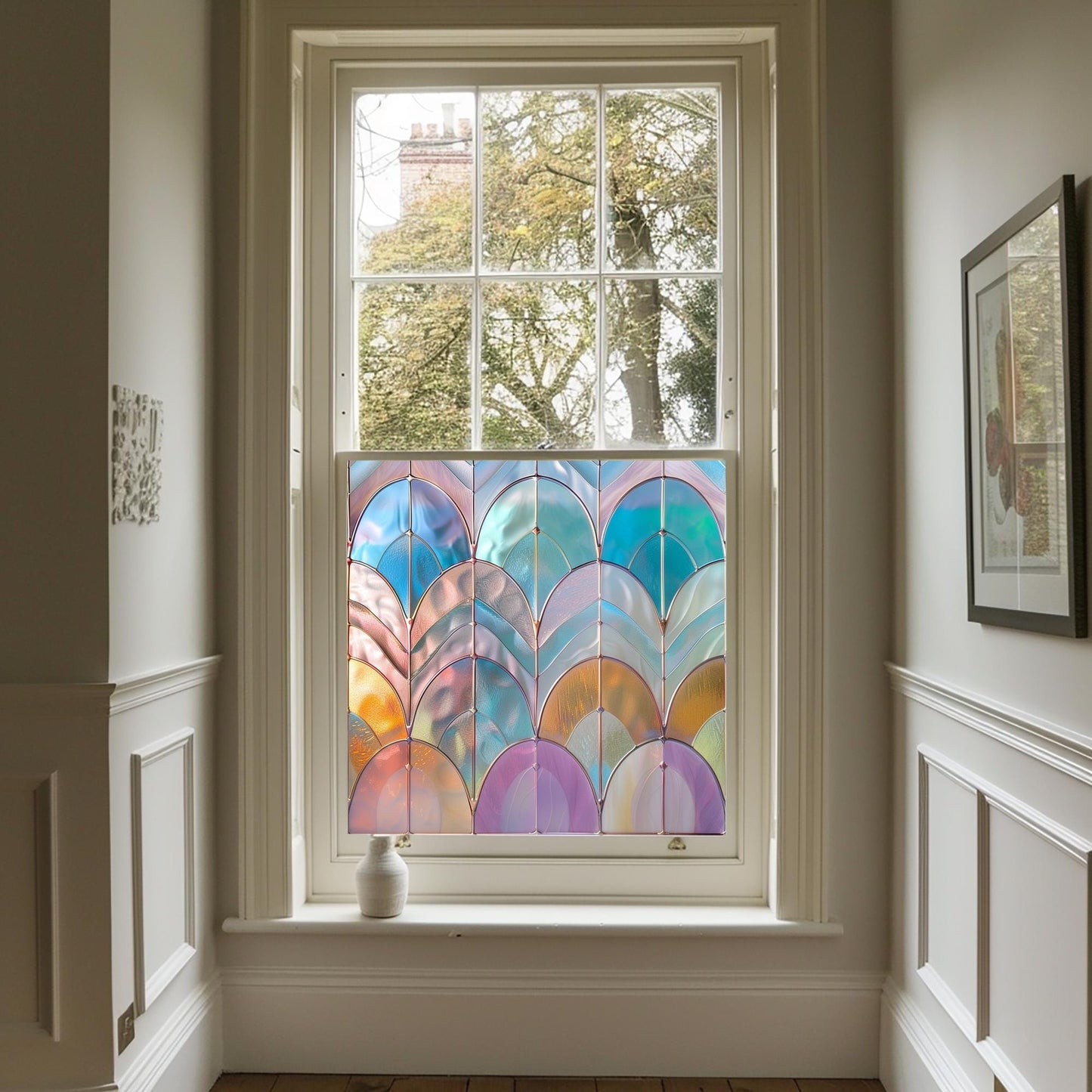 Window Film, Privacy Window Film, Art Deco Window Film, Decorative Window Film, Window, Front Door Window Film, Stained Glass Window Film Creative Windows
