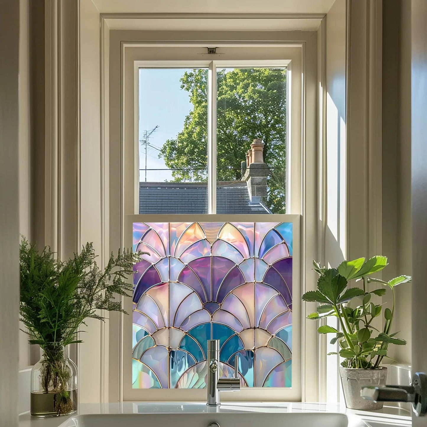 Lodrino Stained Glass Privacy Window Film Creative Windows