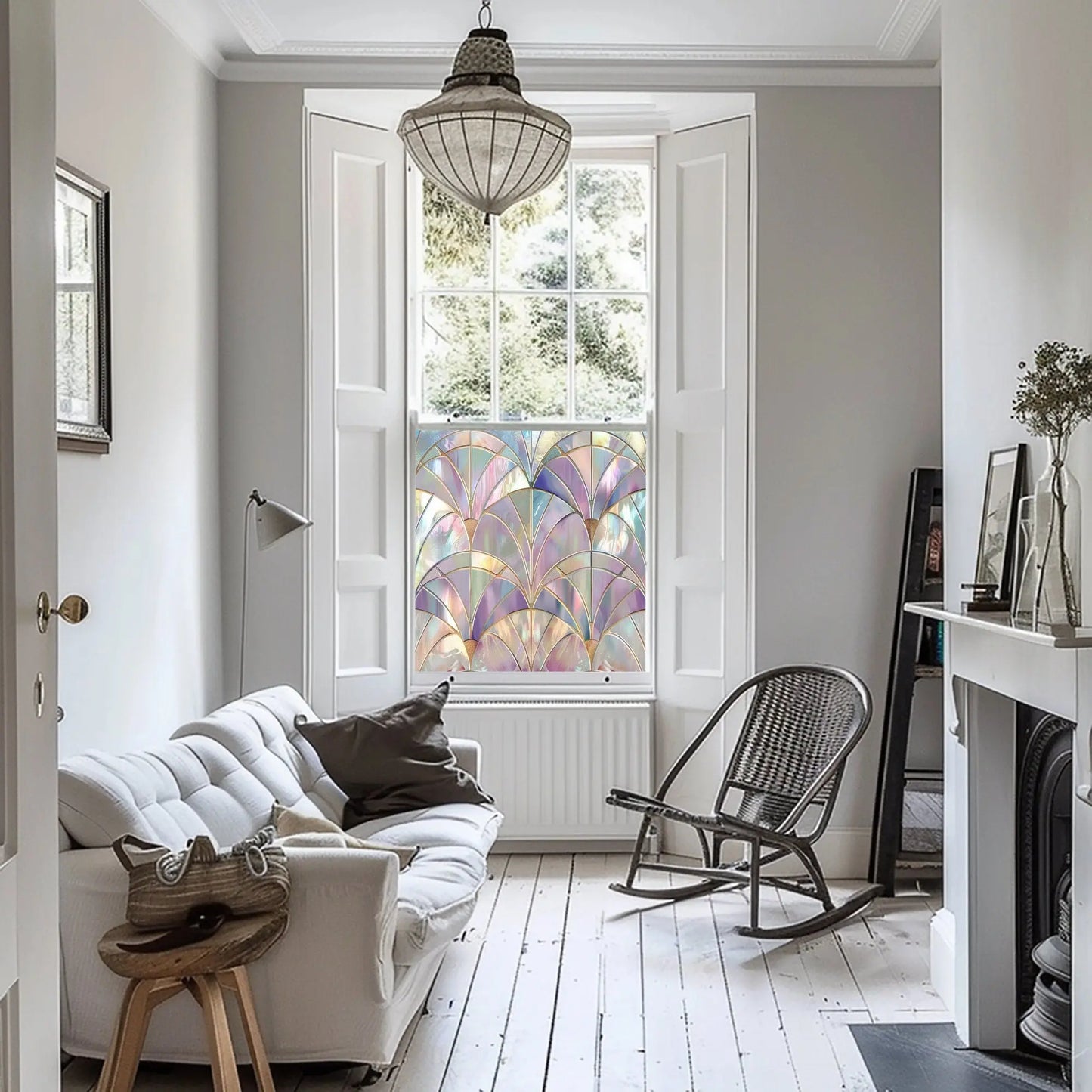 Art Deco Window Film: Antrodoco Stained Glass Privacy Window Film Creative Windows