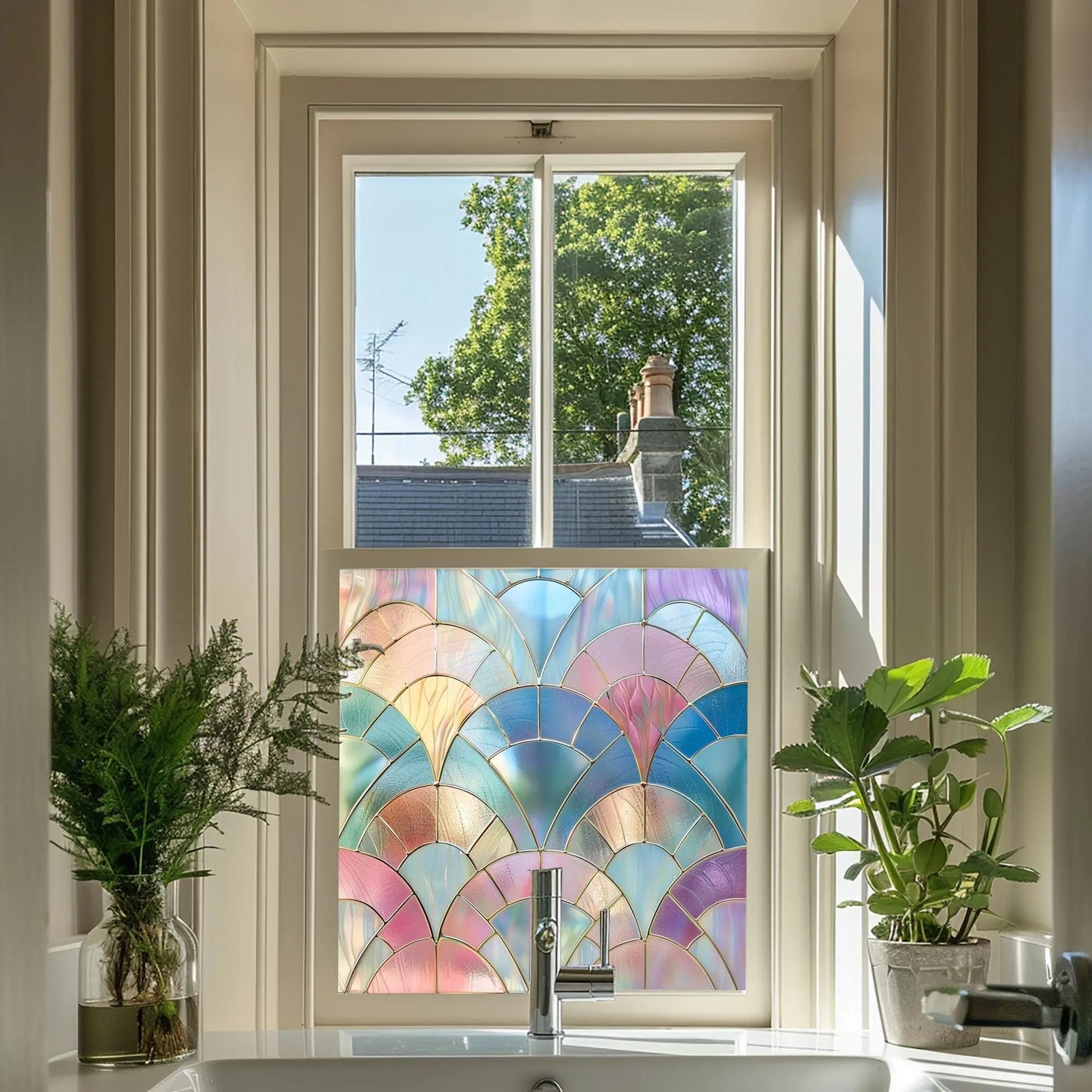 Laconi Stained Glass Privacy Window Film Creative Windows