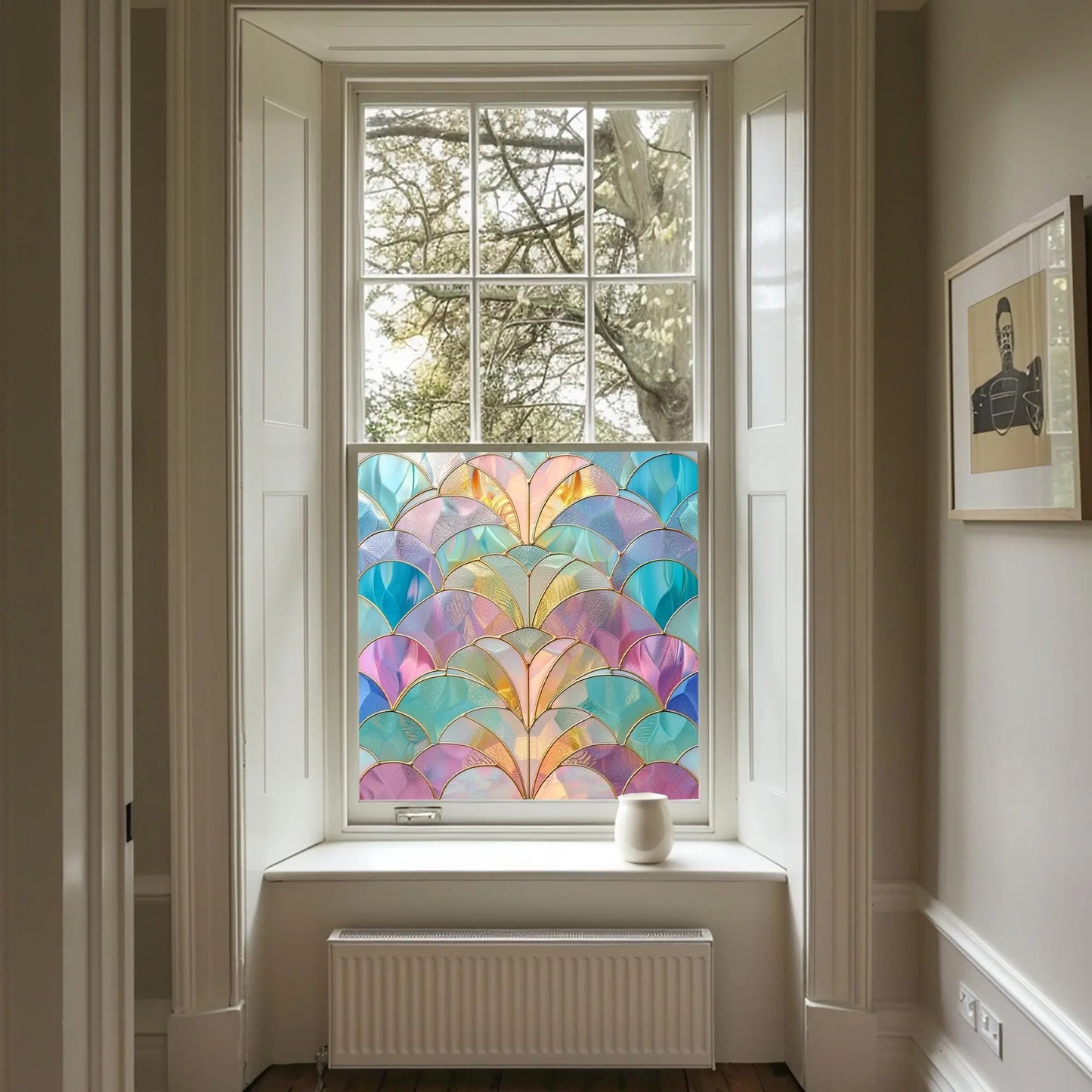 Apollosa Stained Glass Privacy Window Film Creative Windows