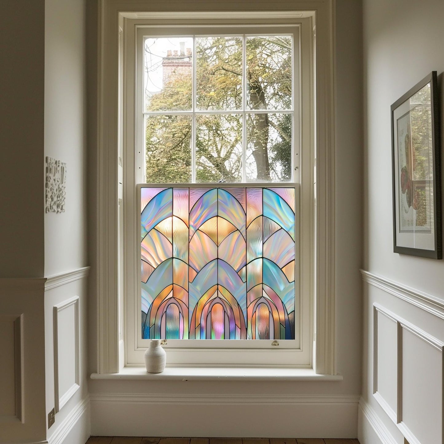 Window Film, Privacy Window Film, Art Deco Window Film, Decorative Window Film, Window, Front Door Window Film, Stained Glass Window Film Creative Windows