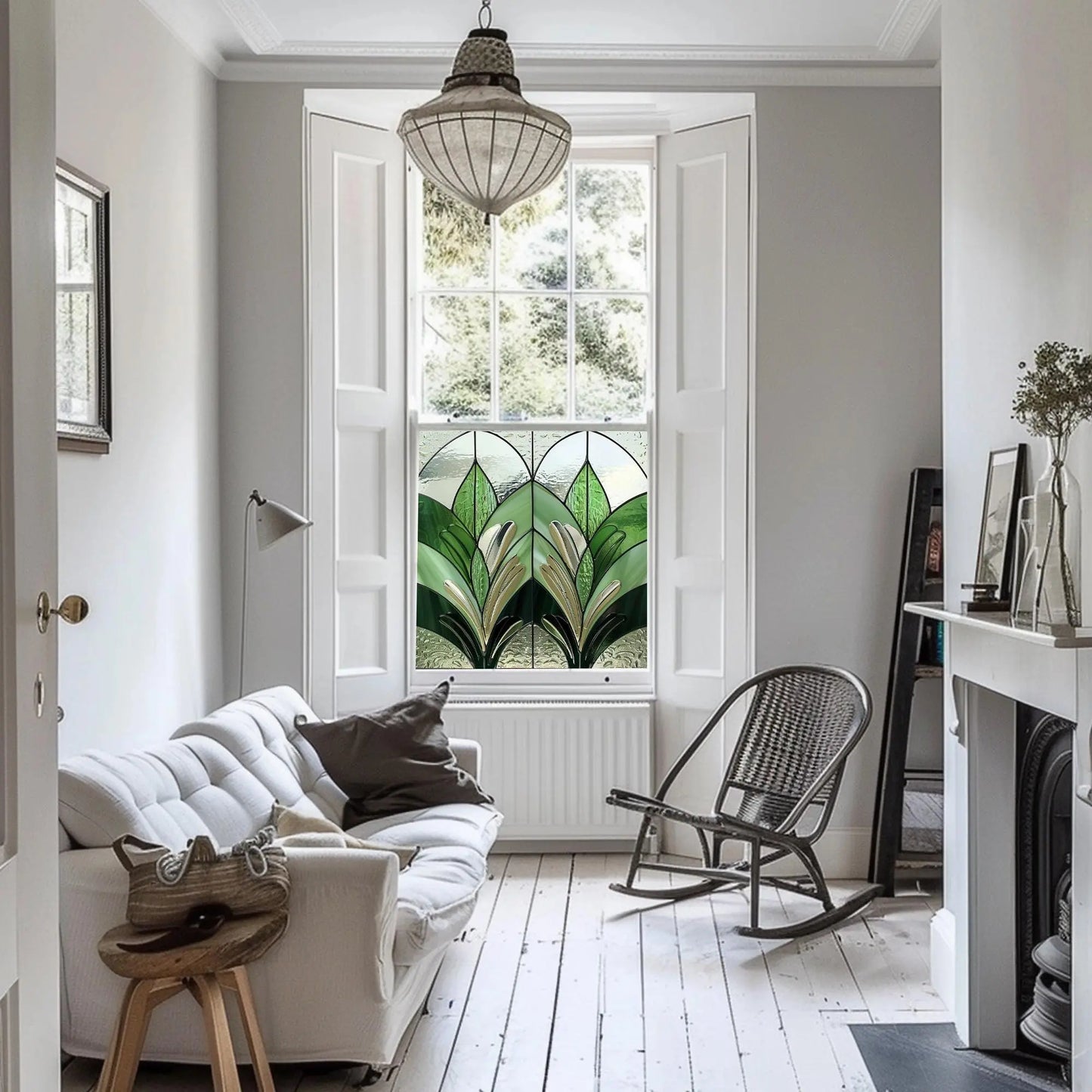 Art Deco Window Film: Arienzo Privacy Stained Glass Window Film Creative Windows