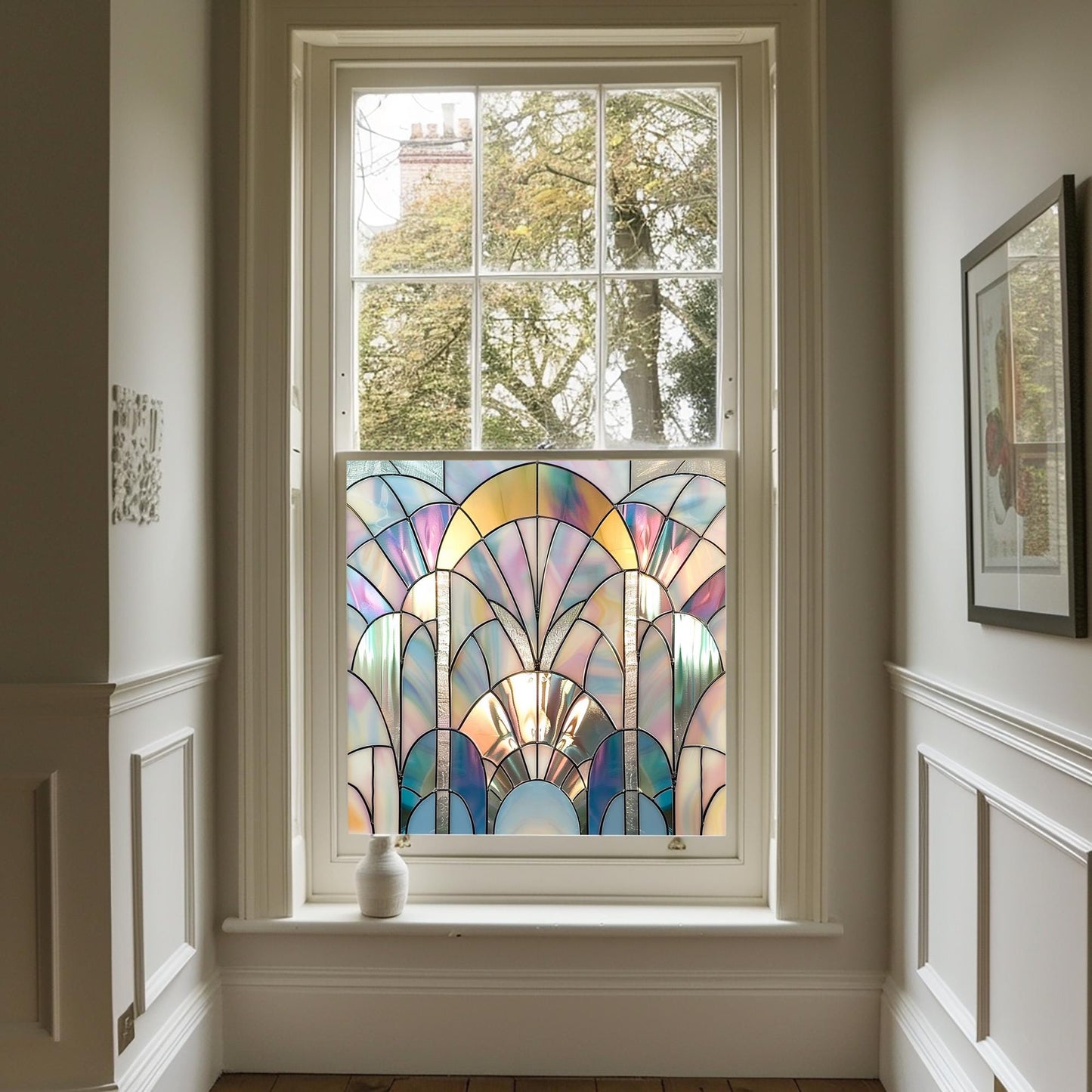 Window Film, Privacy Window Film, Art Deco Window Film, Decorative Window Film, Window, Front Door Window Film, Stained Glass Window Film Creative Windows