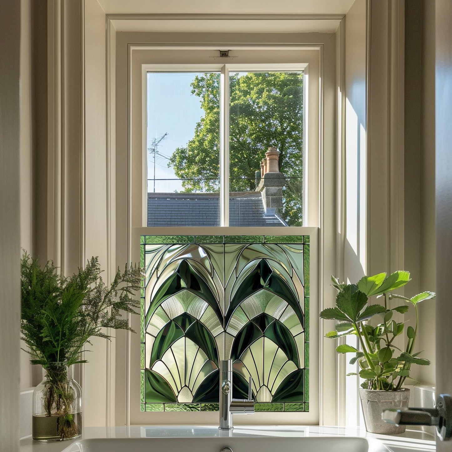 Art Deco Window Film, Privacy Window Film, Window Film, Decorative Window Film, Patterned Window Film, Coloured Window Film, Stained Glass Creative Windows