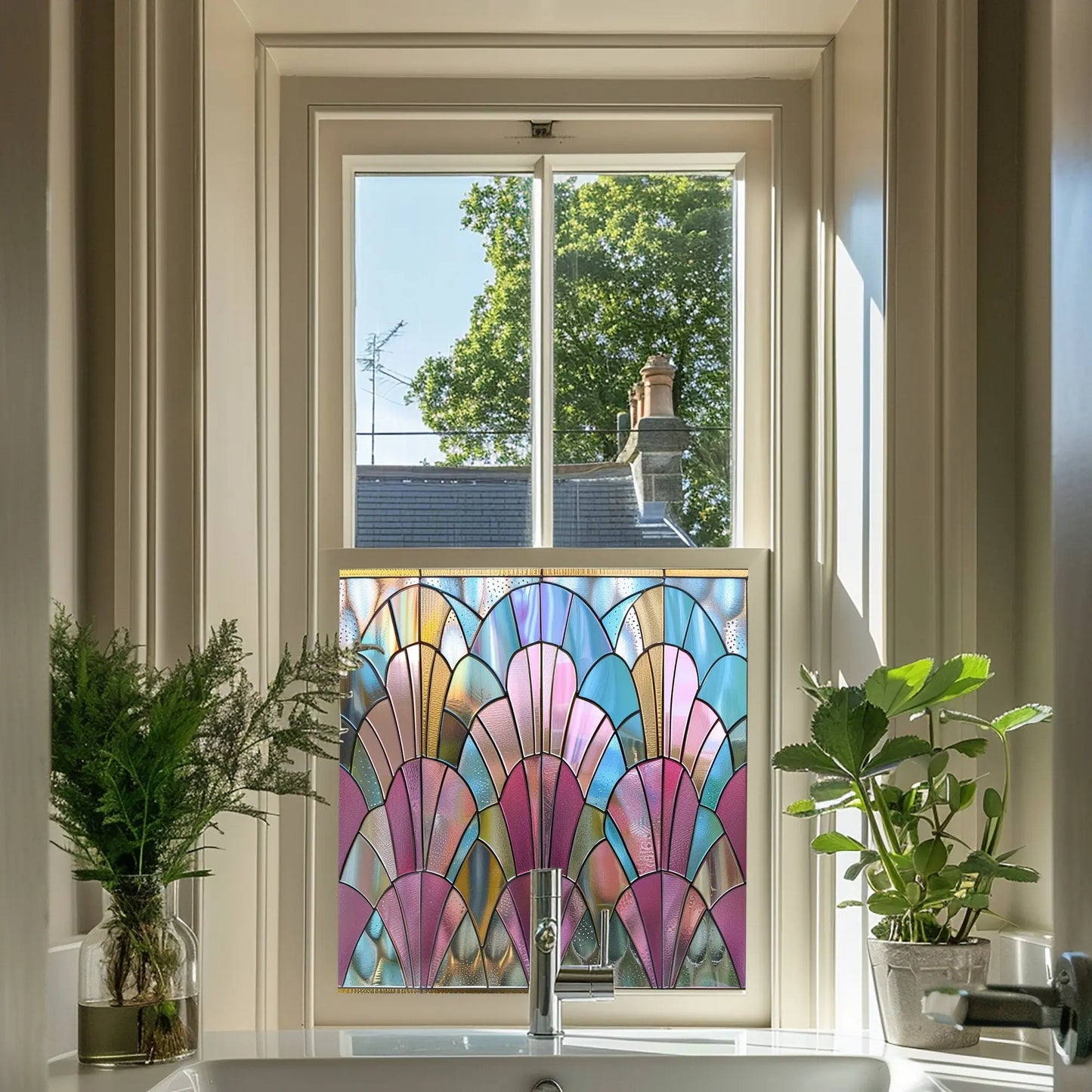Zerfaliu Stained Glass Window Film Creative Windows