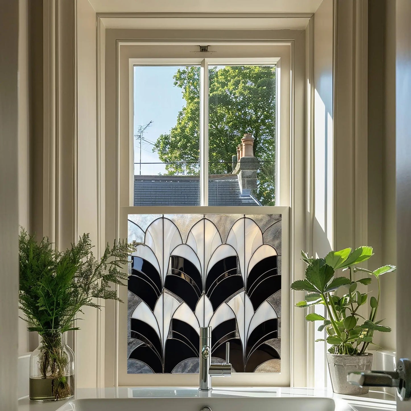 Tonara Stained Glass Privacy Window Sticker Creative Windows