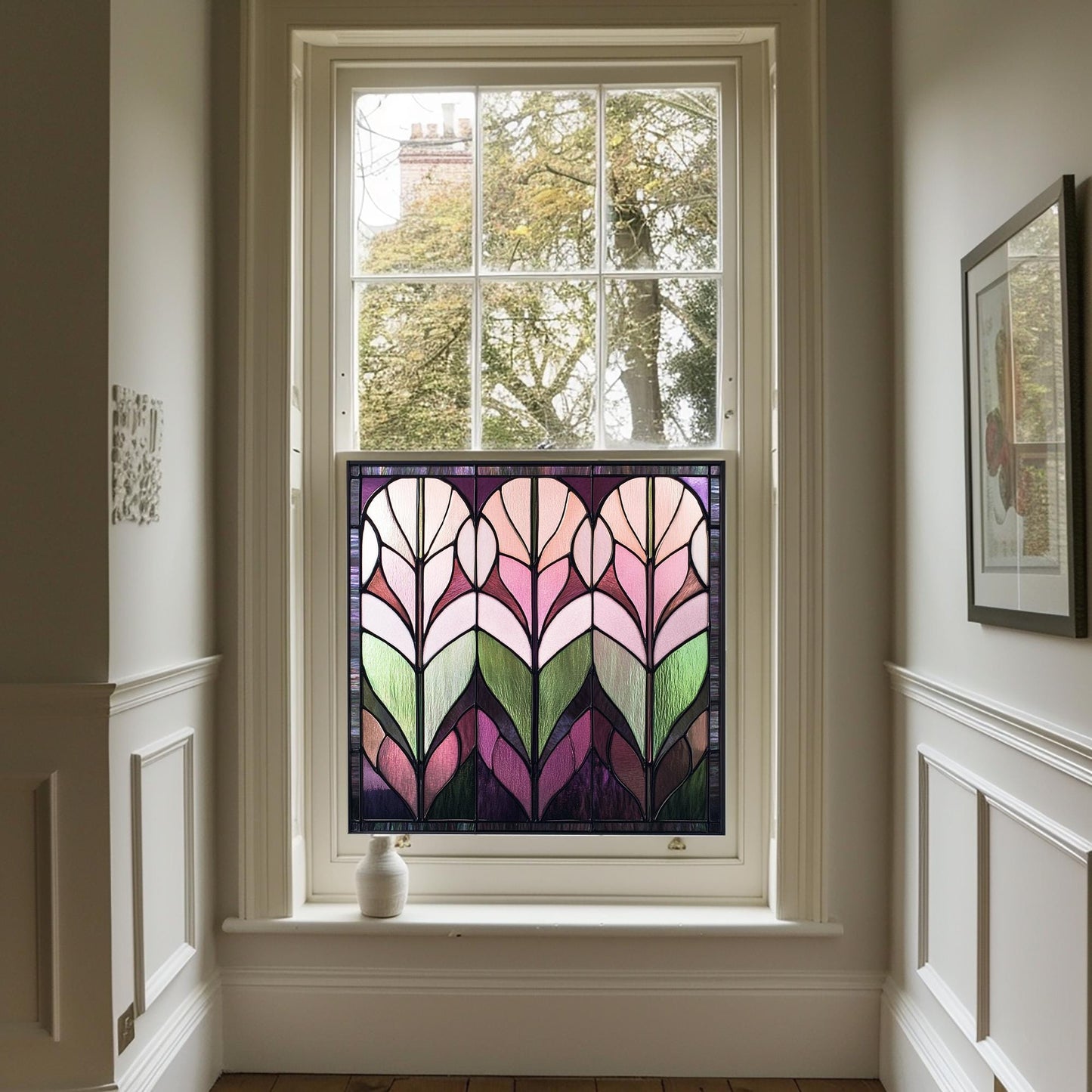 Window Film, Privacy Window Film, Art Deco Window Film, Decorative Window Film, Window, Front Door Window Film, Stained Glass Window Film Creative Windows