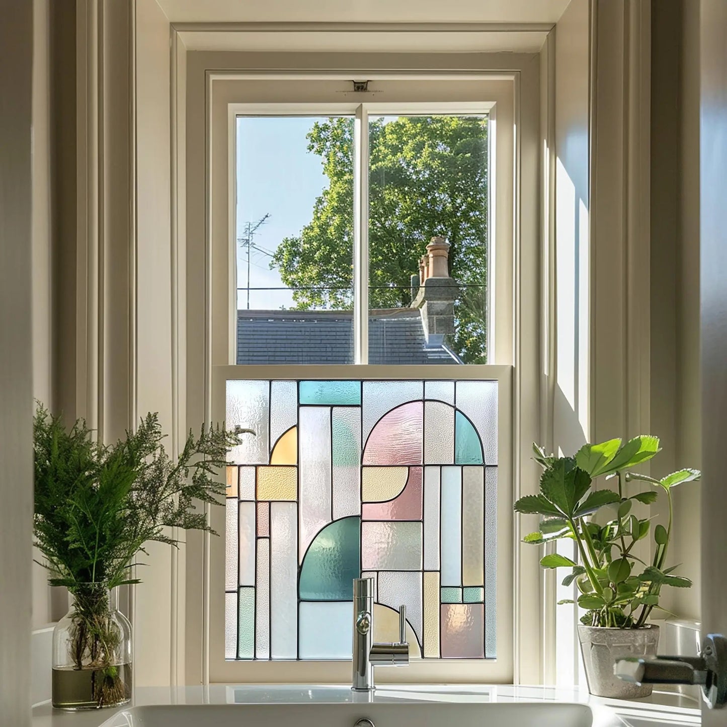Arcade Stained Glass Privacy Window Film Creative Windows