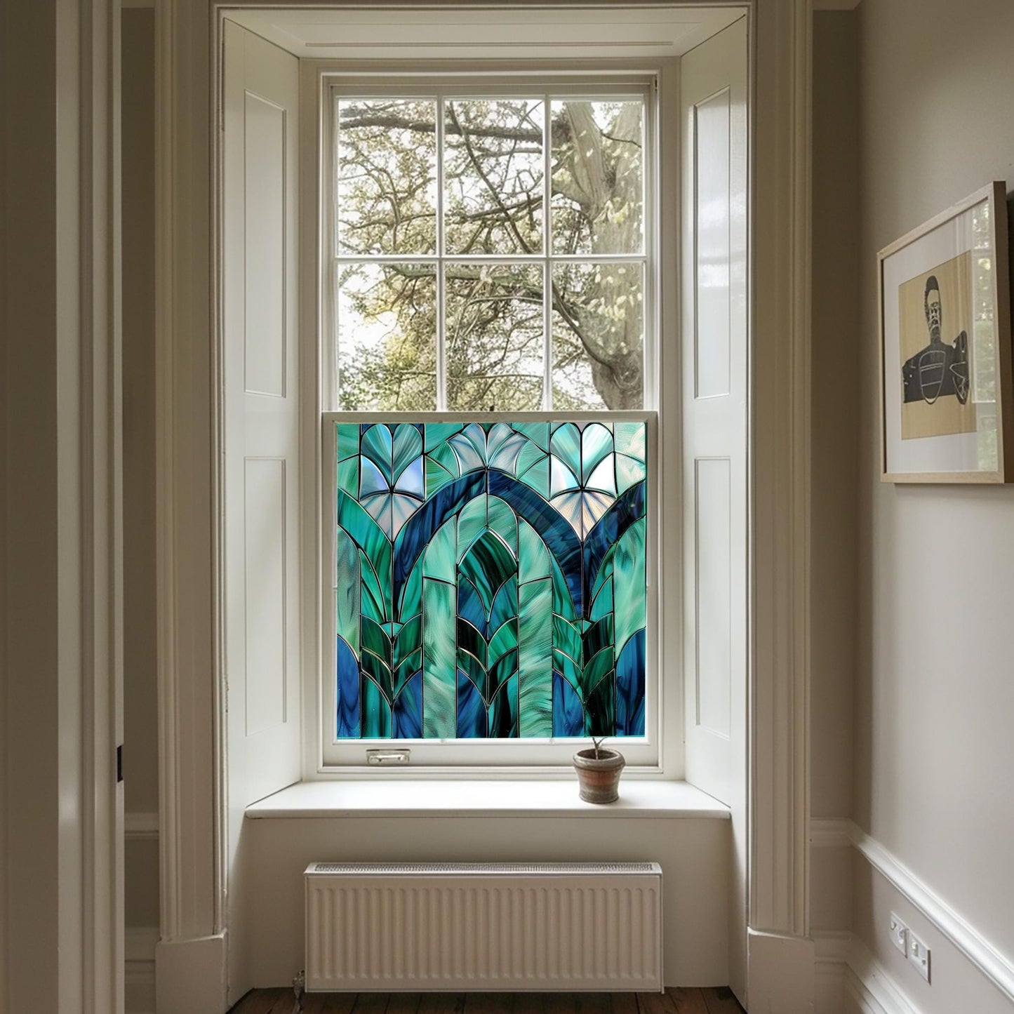 Art Deco Window Film, Privacy Window Film, Window Film, Decorative Window Film, Patterned Window Film, Coloured Window Film, Stained Glass Creative Windows