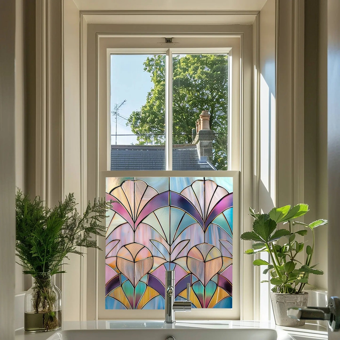 Art Deco Window Film, Privacy Window Film, Window Film, Decorative Window Film, Patterned Window Film, Coloured Window Film, Stained Glass Creative Windows