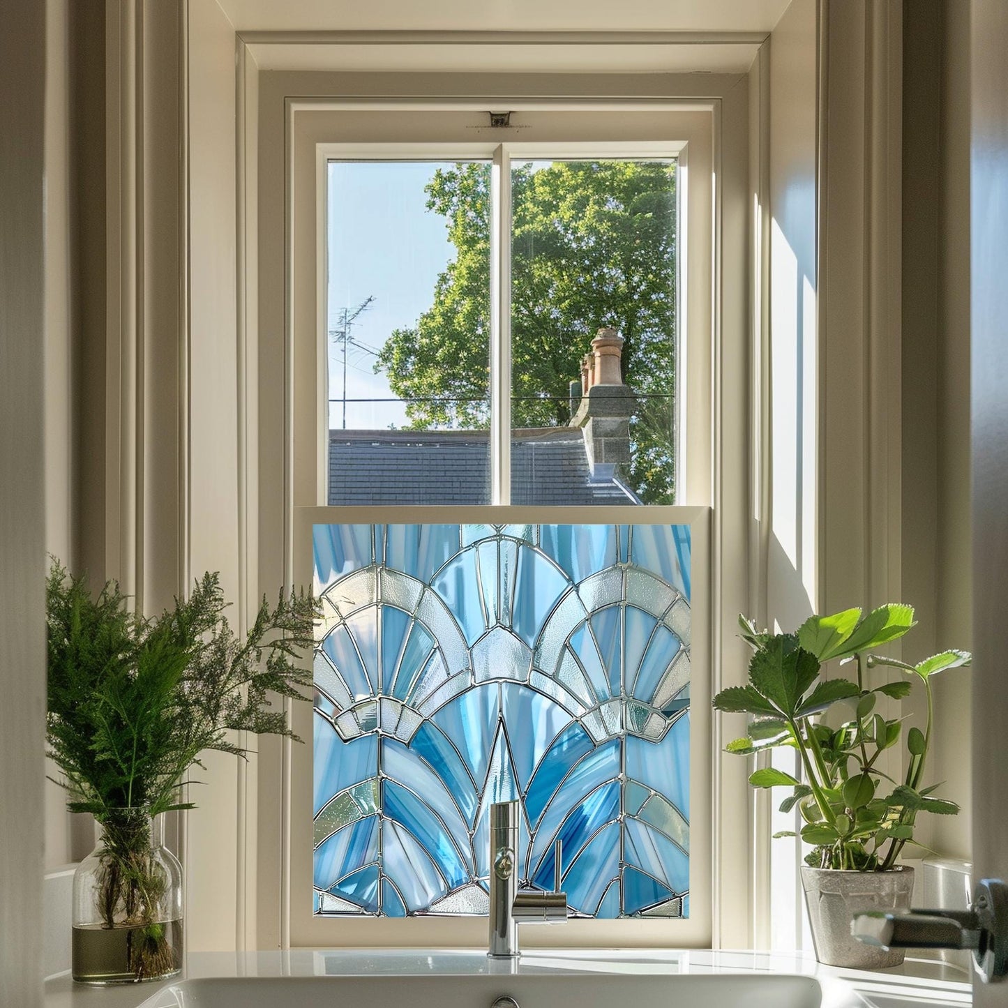 Art Deco Window Film, Privacy Window Film, Window Film, Decorative Window Film, Patterned Window Film, Coloured Window Film, Stained Glass Creative Windows