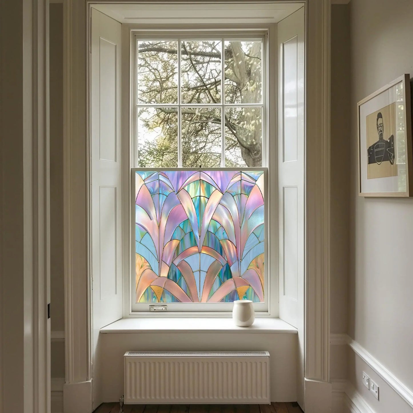 Window Film, Privacy Window Film, Art Deco Window Film, Decorative Window Film, Window, Front Door Window Film, Stained Glass Window Film Creative Windows