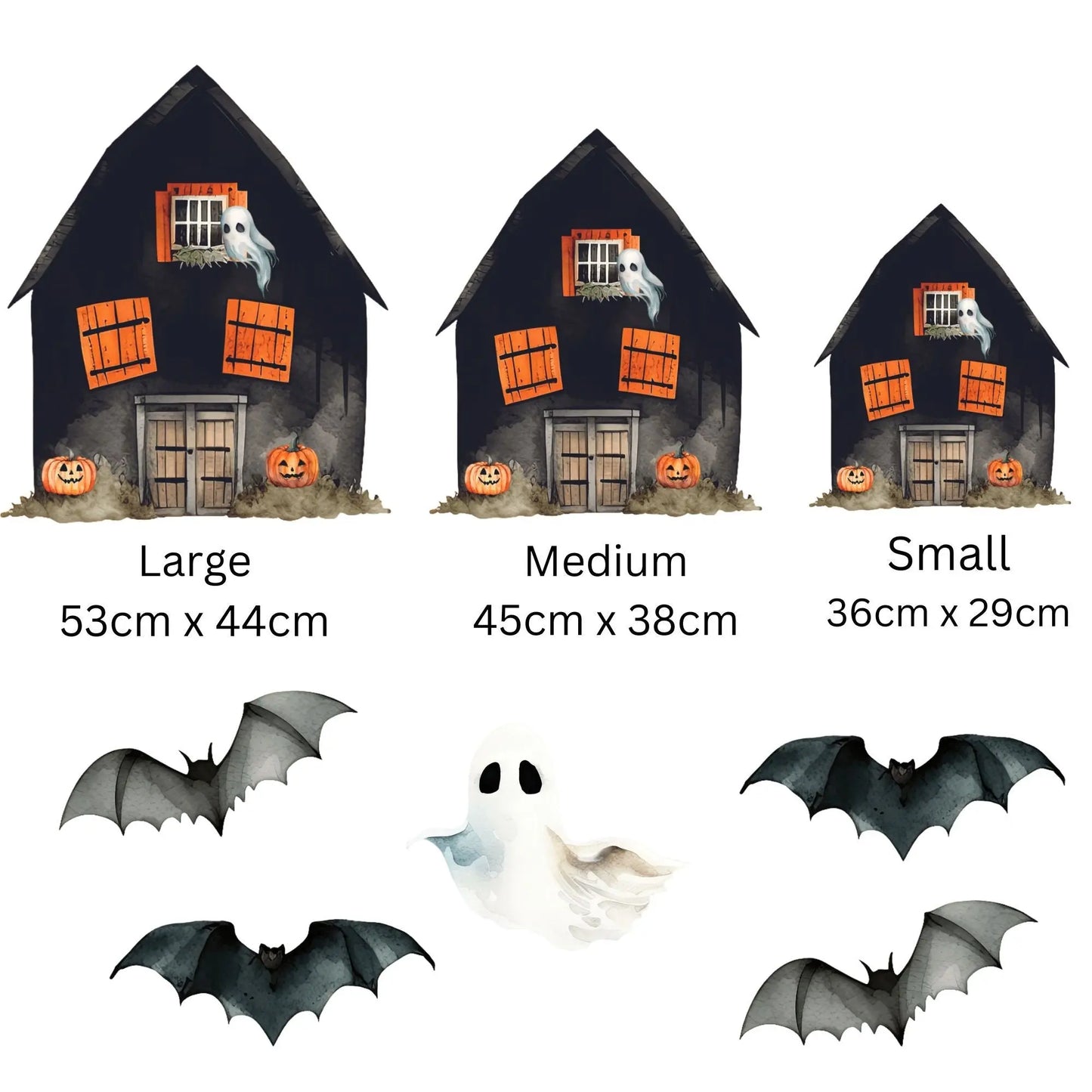 Reusable Halloween Window Stickers: Ghost, Witch, Pumpkin Designs Creative Windows