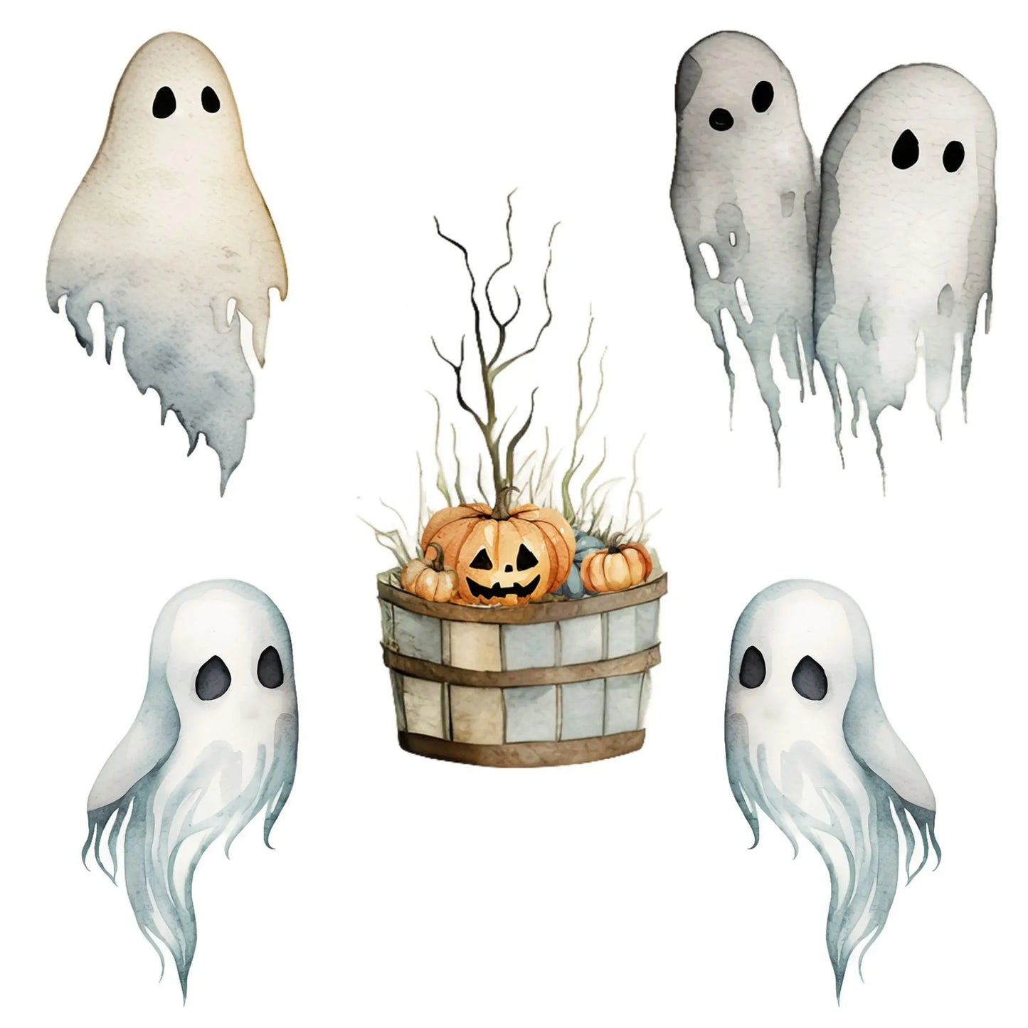 Reusable Halloween Window Stickers: Ghost, Witch, Pumpkin Designs Creative Windows