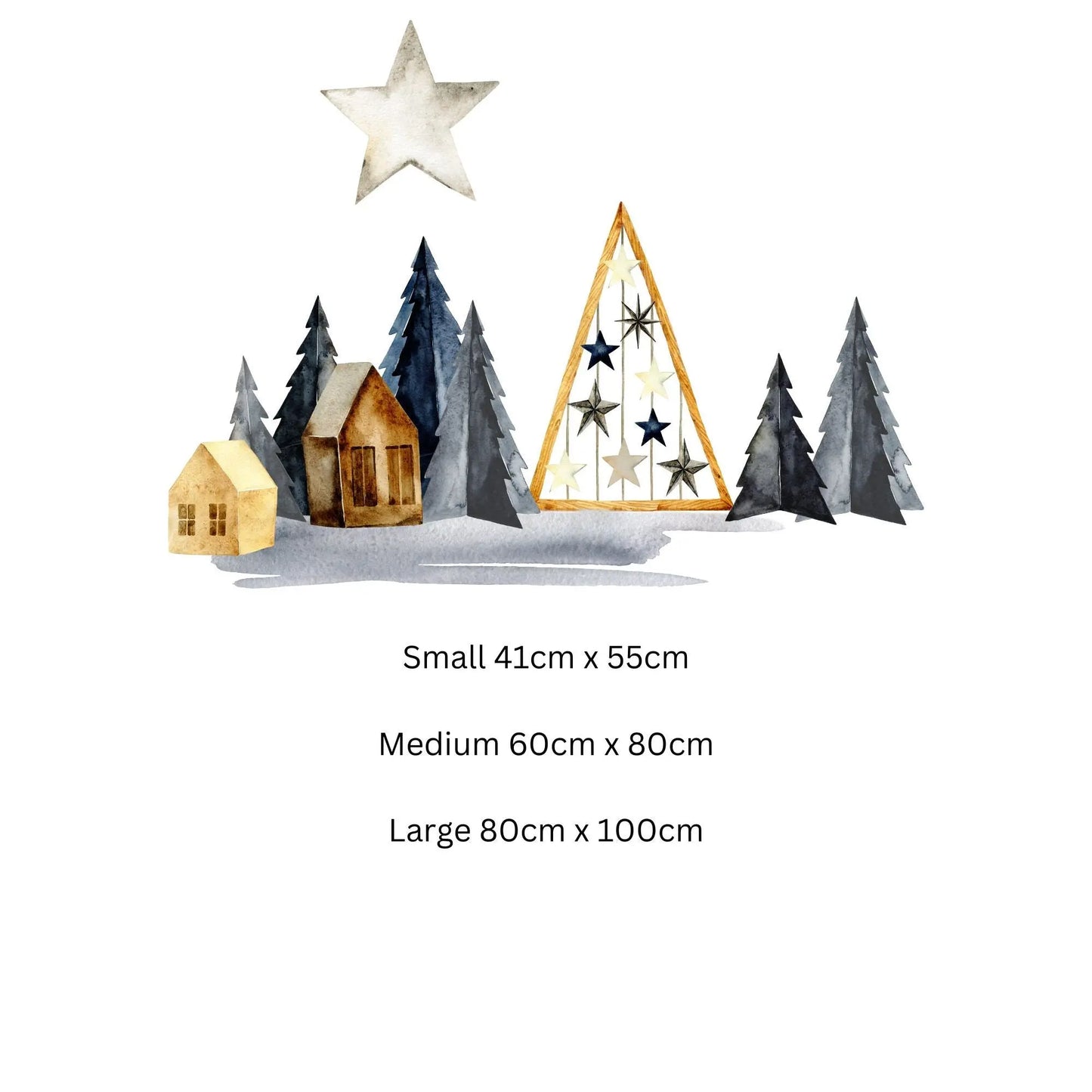 Christmas Window Decal, Christmas Window Stickers, Christmas Window, Christmas Window Decorations, Christmas Scandi Village Window Sticker Creative Windows