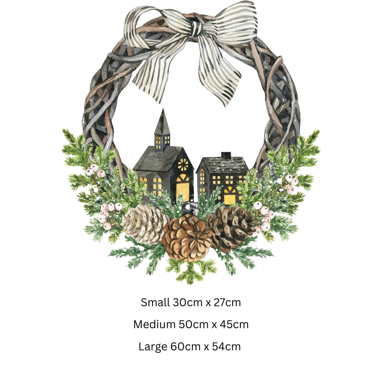 Christmas Window Decal, Christmas Window Stickers, Christmas Window, Christmas Window Decorations, Christmas Window Wreath Sticker Creative Windows