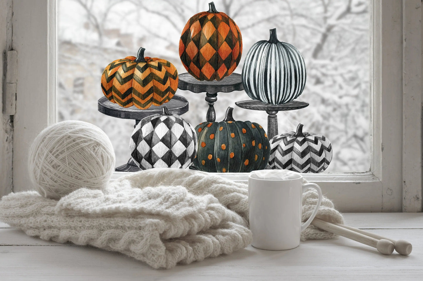 Pumpkin window Decals, Halloween window stickers, Halloween Window Decorations, Autumn window clings, Reusable Pumpkin Stickers Creative Windows