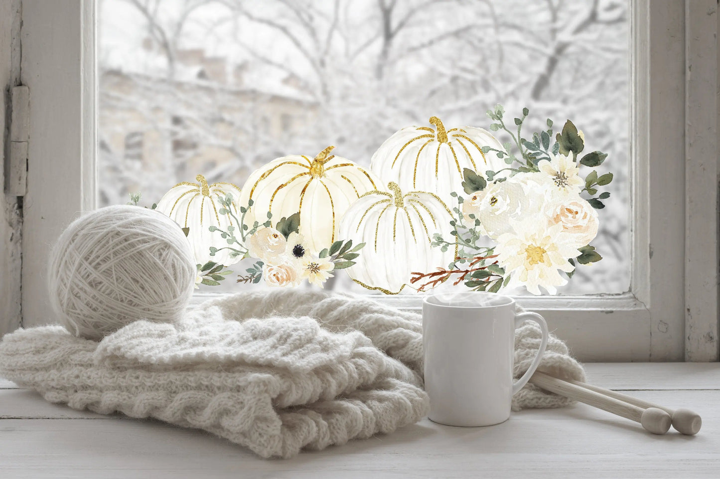 Pumpkin Window Sticker, Autumn Window Stickers, Halloween Window Decorations, Autumn window clings, Reusable Pumpkin Stickers Creative Windows