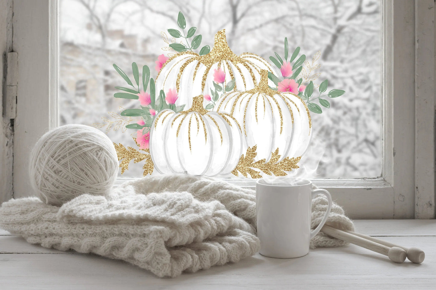 Pumpkin window Decals, Autumn window stickers, Halloween Window Decorations, Autumn window clings, Reusable Pumpkin Stickers Creative Windows